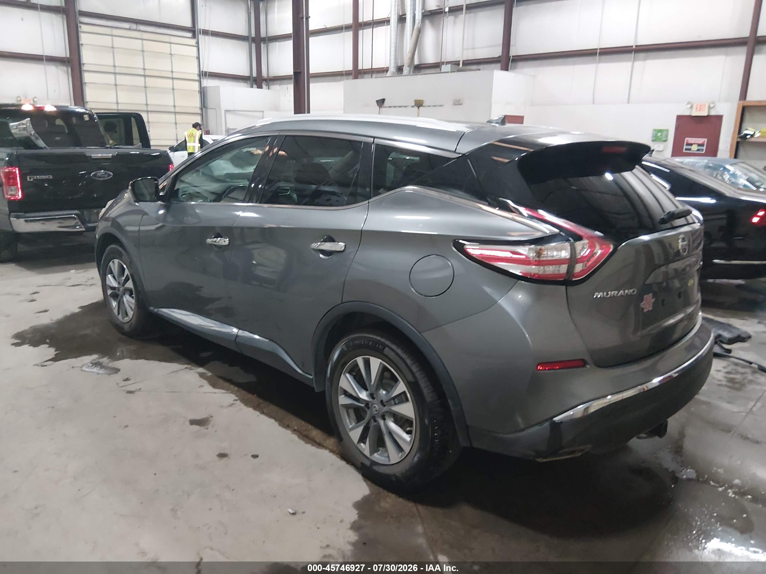 2015 Nissan Murano Sl Gray vin: 5N1AZ2MH8FN225697