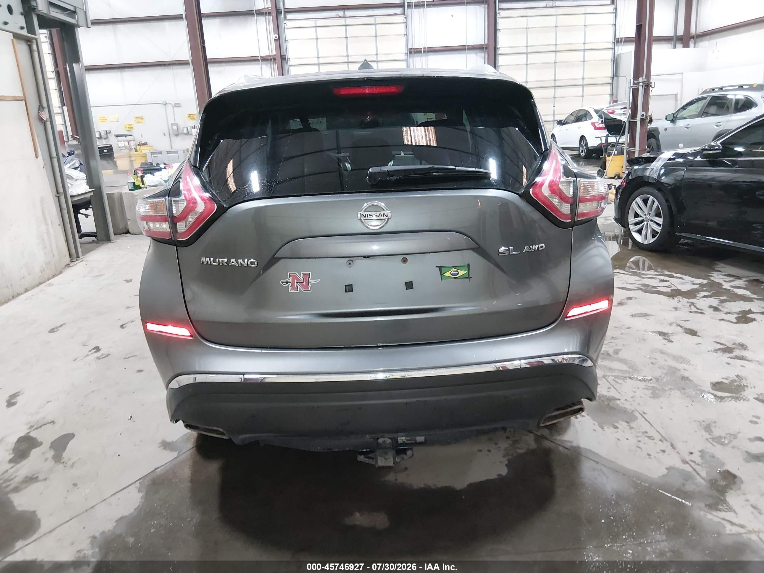 2015 Nissan Murano Sl Gray vin: 5N1AZ2MH8FN225697