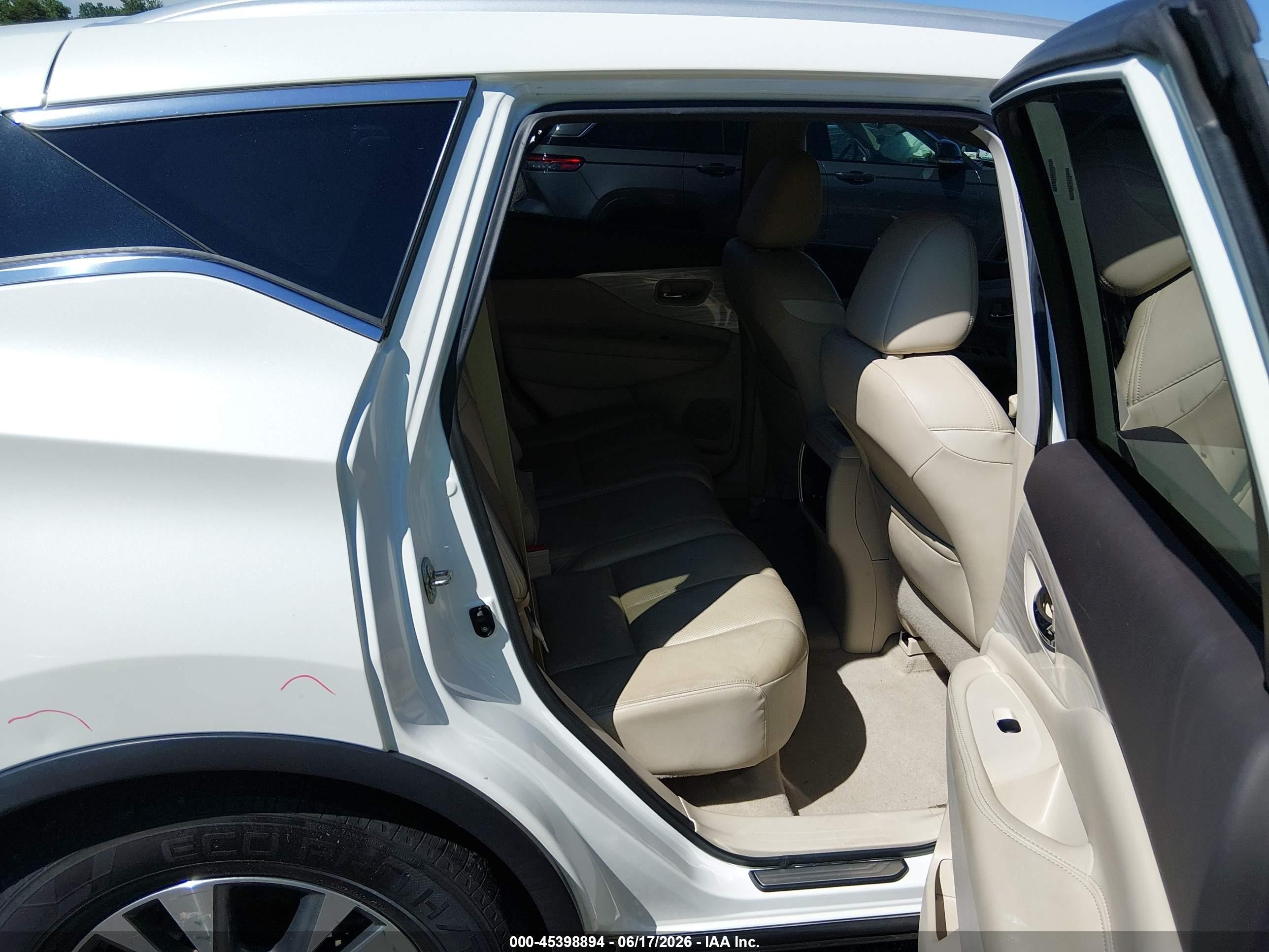 2015 Nissan Murano Sl White vin: 5N1AZ2MH8FN226834