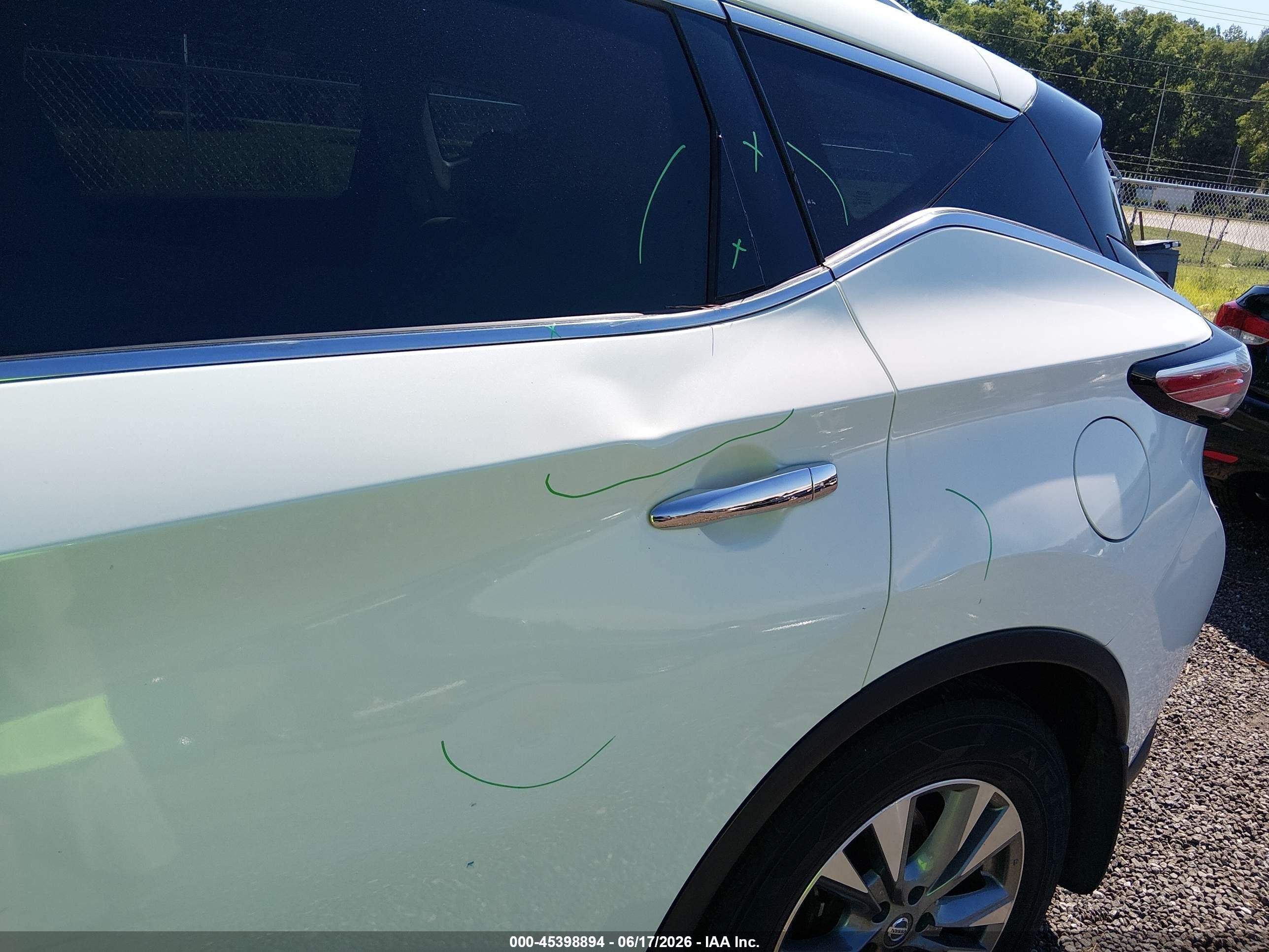 2015 Nissan Murano Sl White vin: 5N1AZ2MH8FN226834