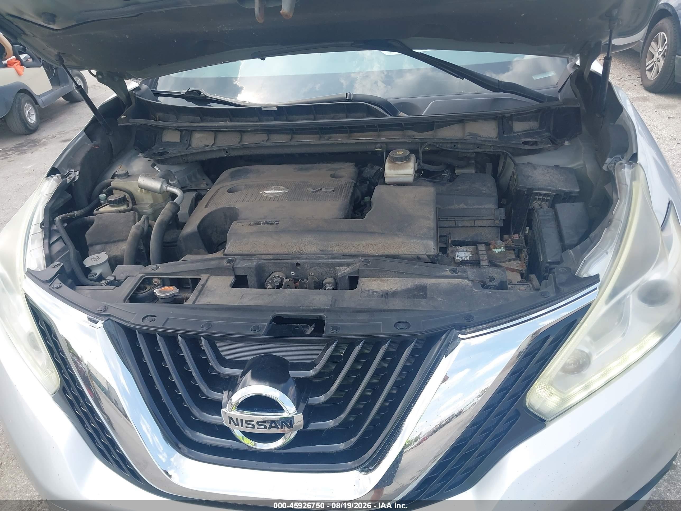 2015 Nissan Murano Sv Silver vin: 5N1AZ2MH8FN247991