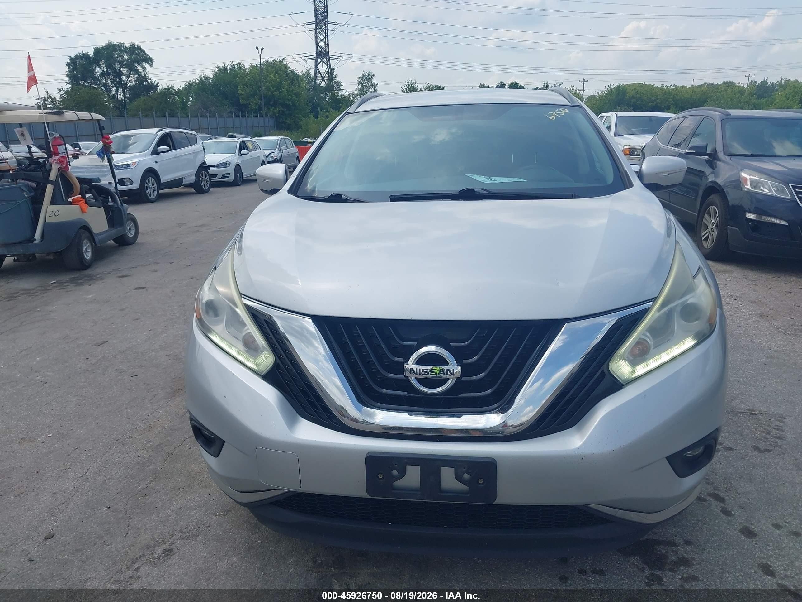 2015 Nissan Murano Sv Silver vin: 5N1AZ2MH8FN247991