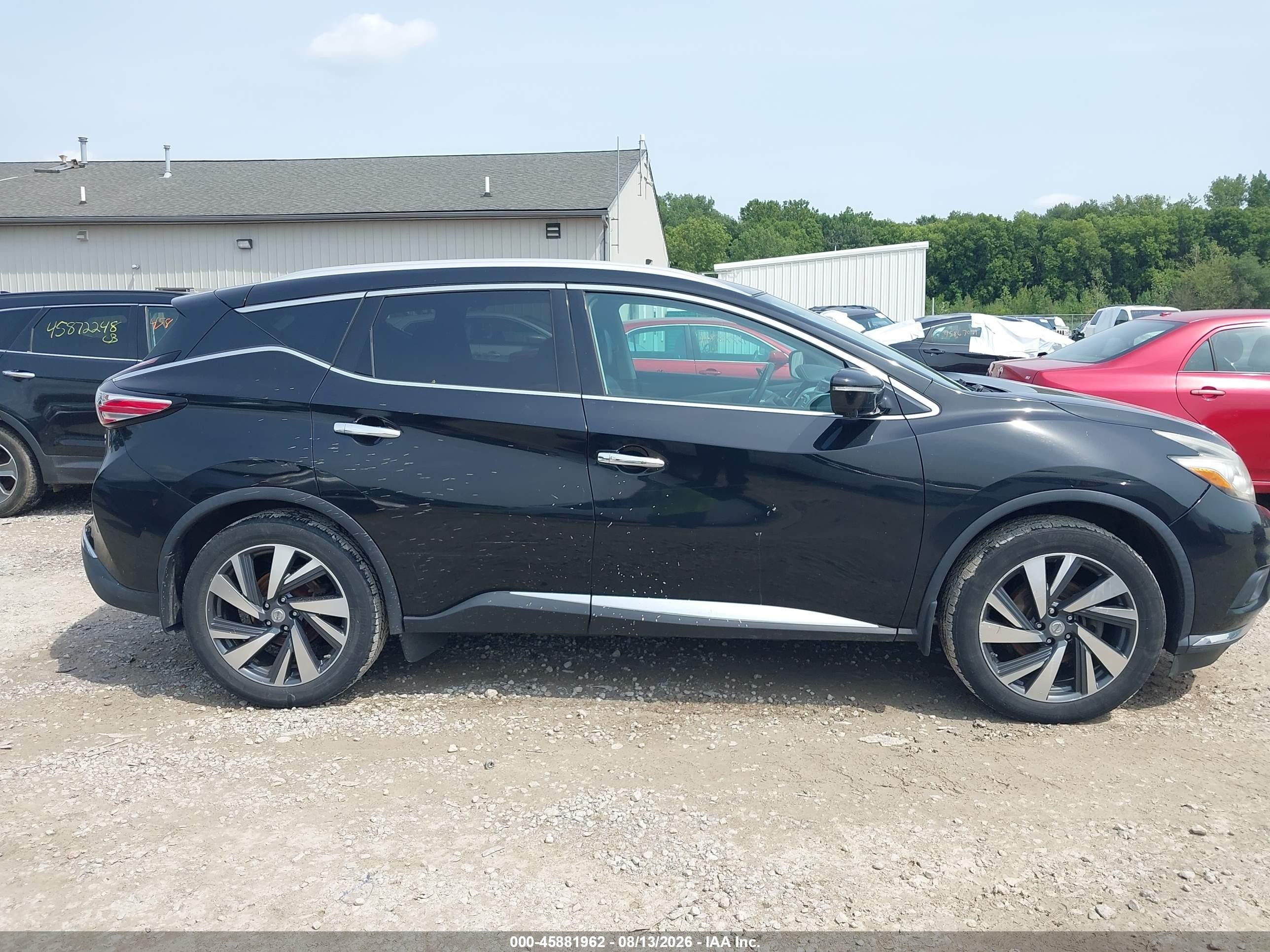 2015 Nissan Murano Platinum Черный vin: 5N1AZ2MH8FN259140