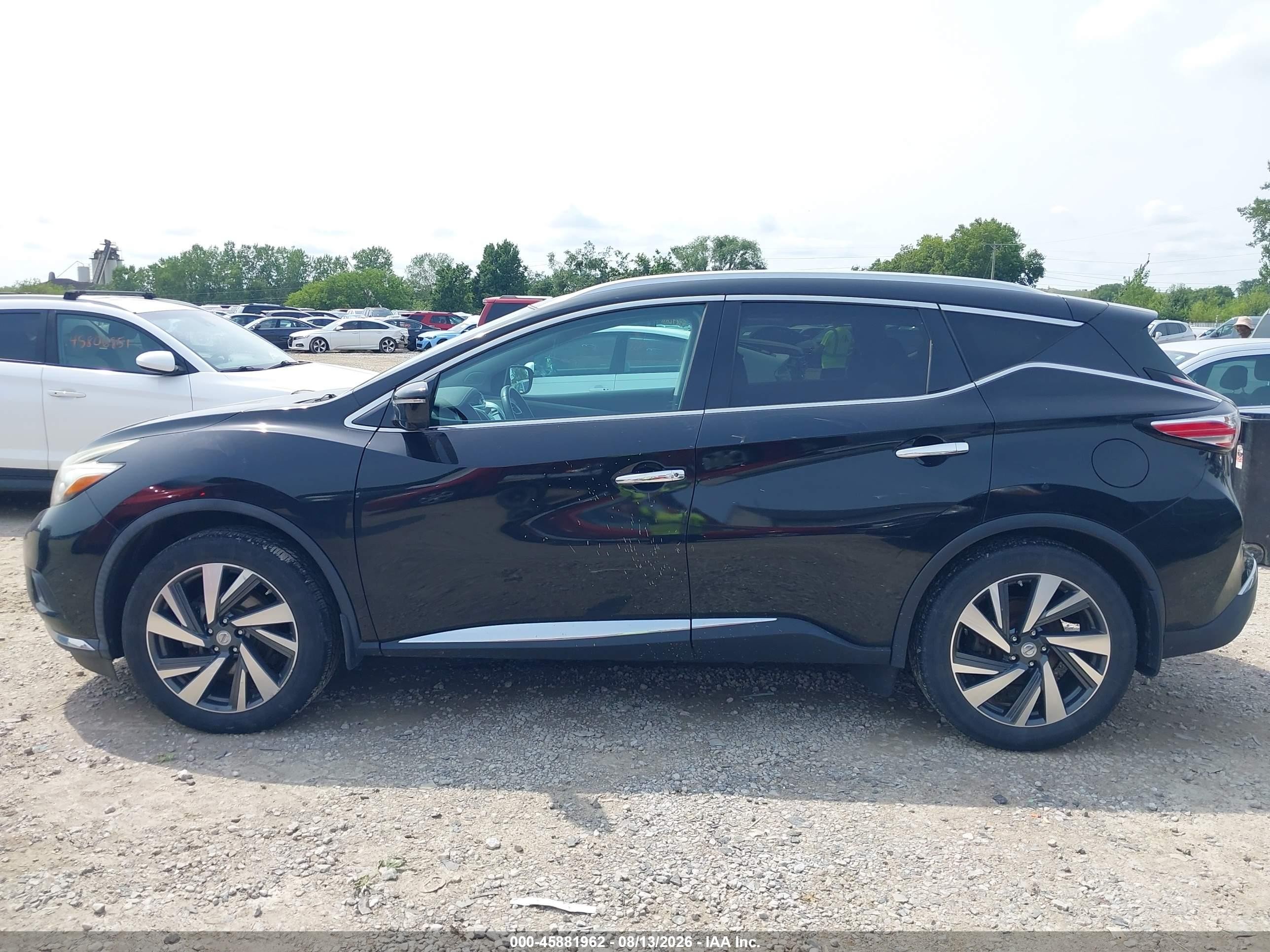 2015 Nissan Murano Platinum Черный vin: 5N1AZ2MH8FN259140