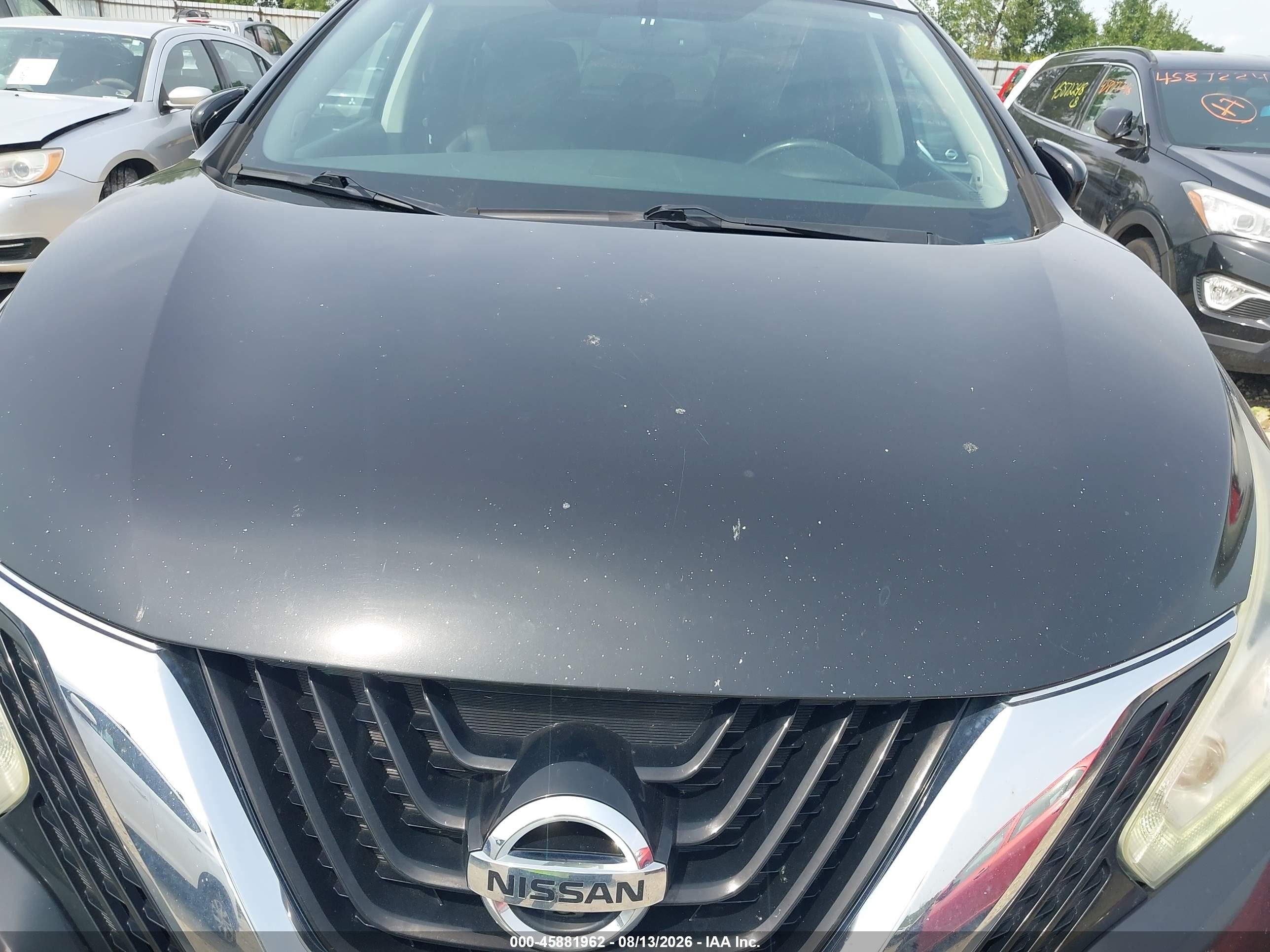 2015 Nissan Murano Platinum Черный vin: 5N1AZ2MH8FN259140