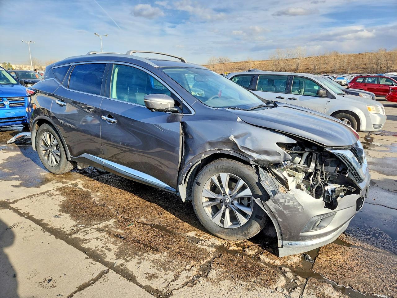 2015 Nissan Murano Sl Gray vin: 5N1AZ2MH8FN264922