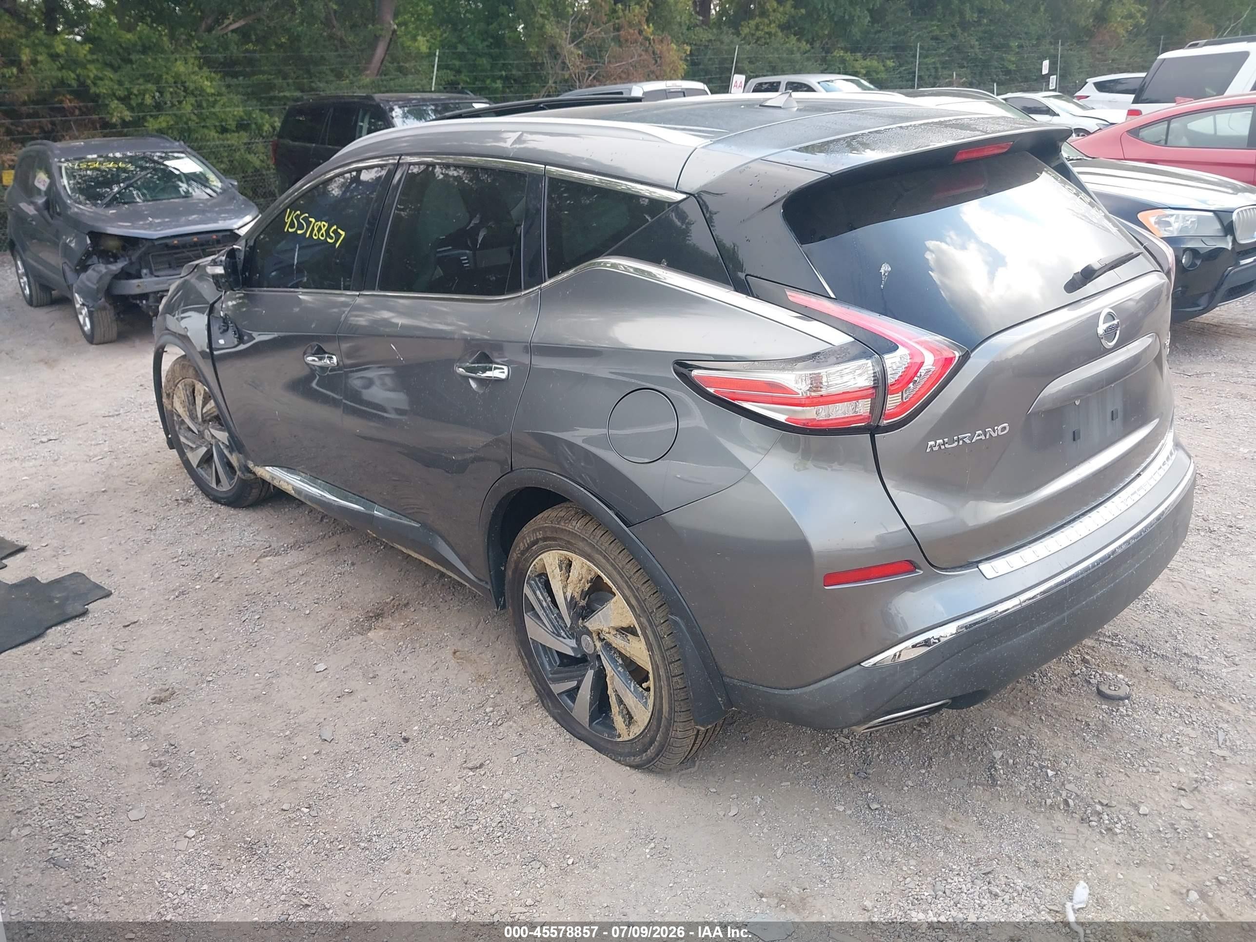 2015 Nissan Murano Platinum Gray vin: 5N1AZ2MH8FN272020