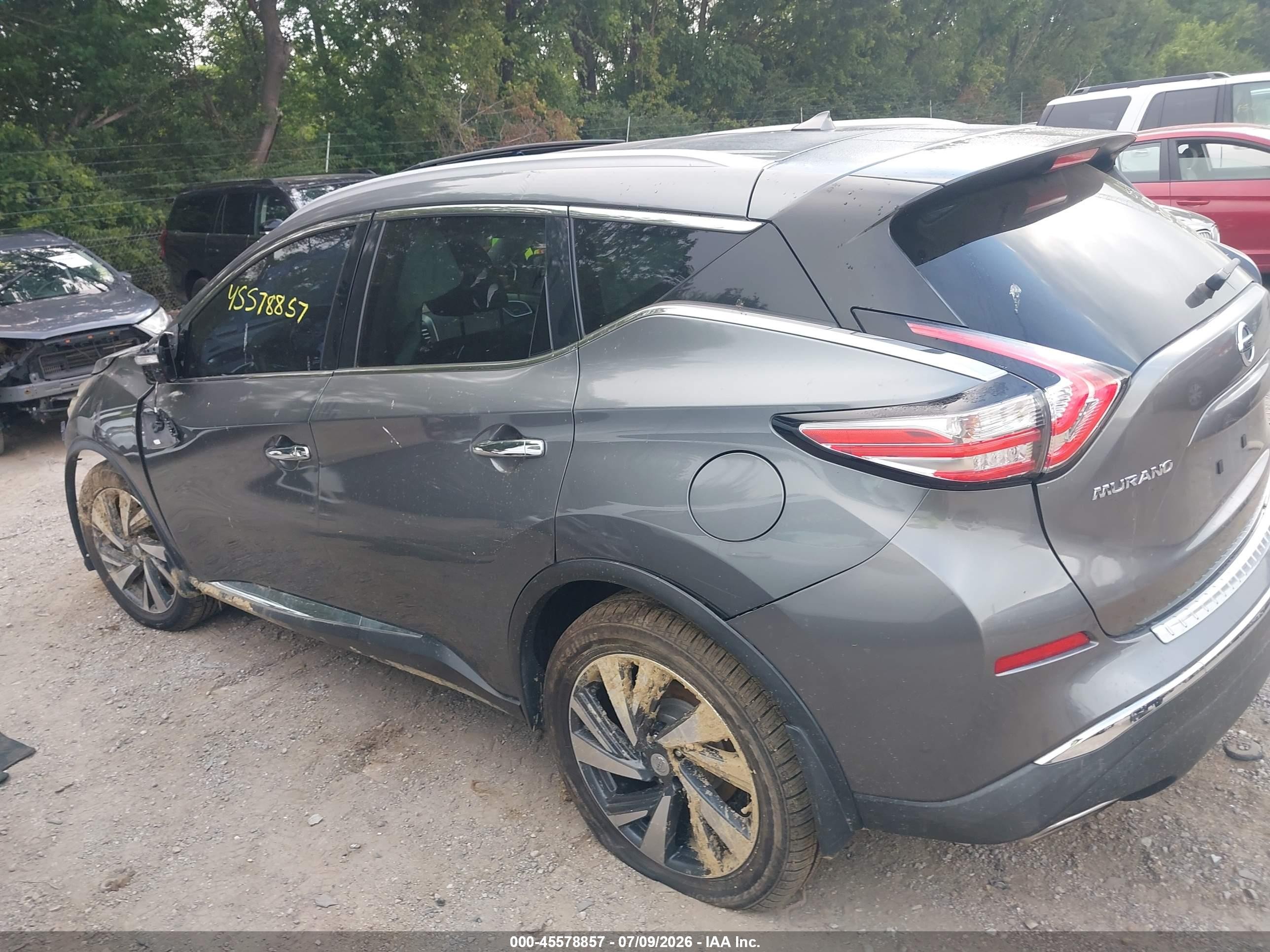 2015 Nissan Murano Platinum Gray vin: 5N1AZ2MH8FN272020