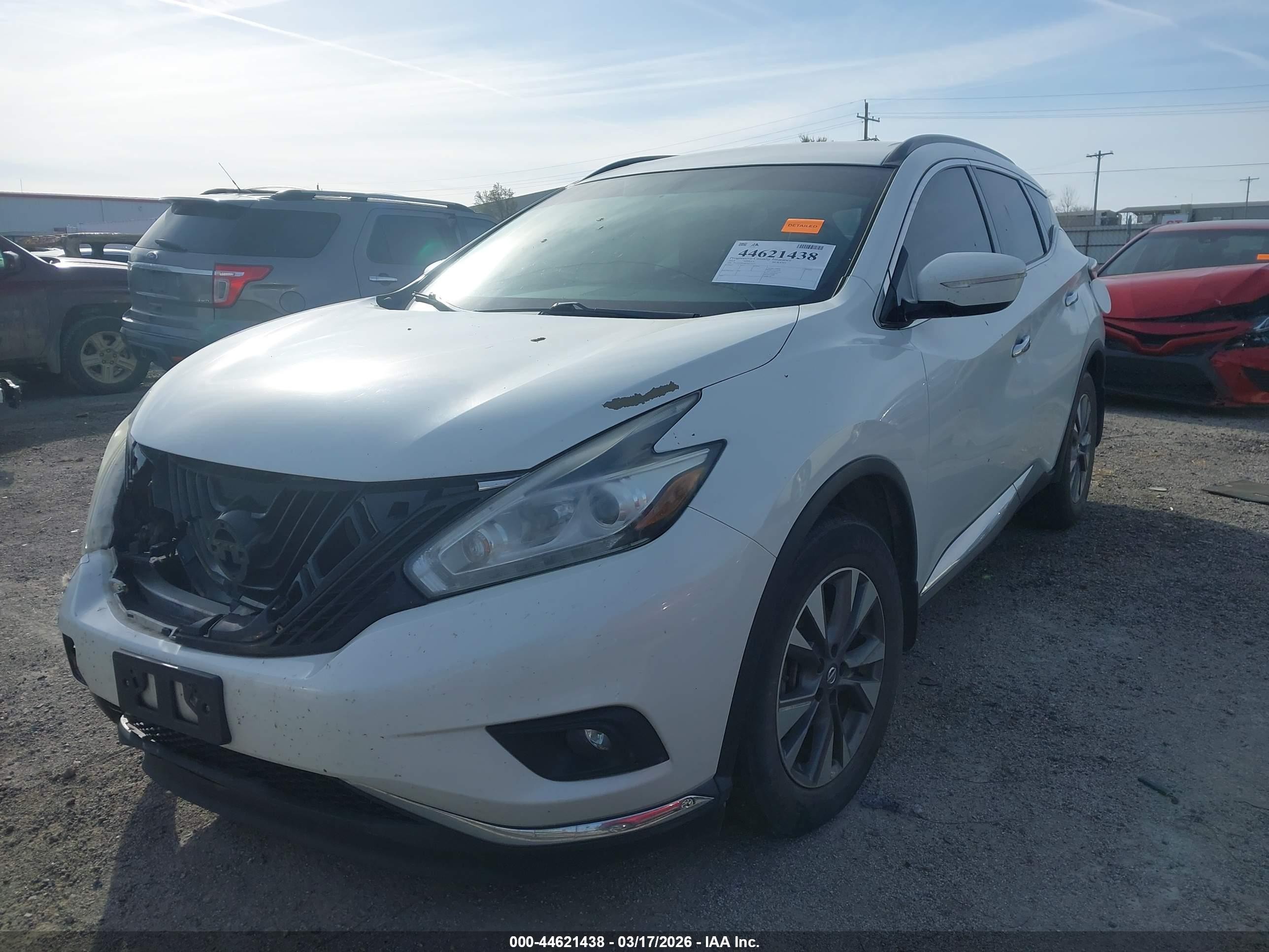 2015 Nissan Murano Sv White vin: 5N1AZ2MH8FN277377