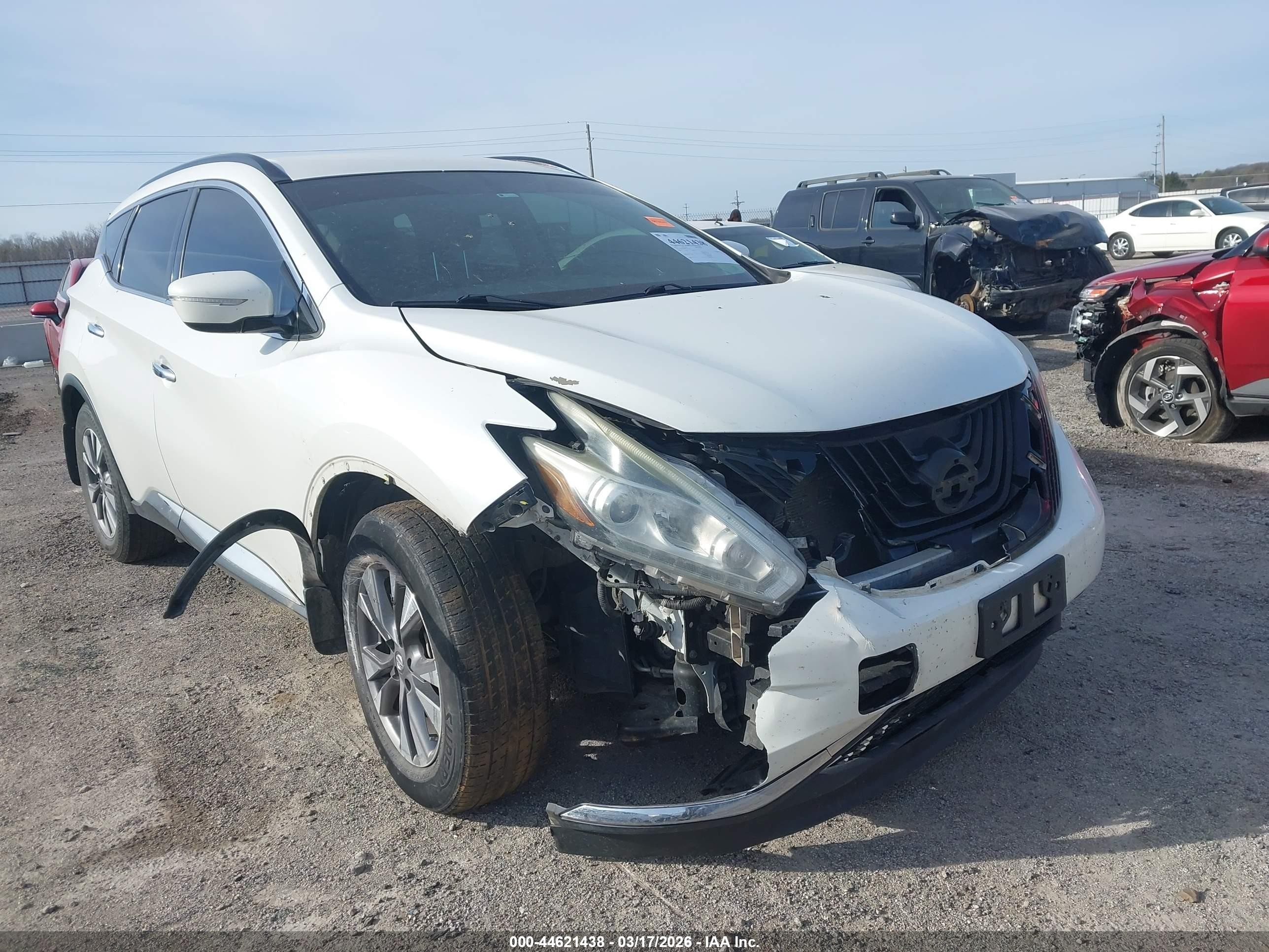 2015 Nissan Murano Sv White vin: 5N1AZ2MH8FN277377