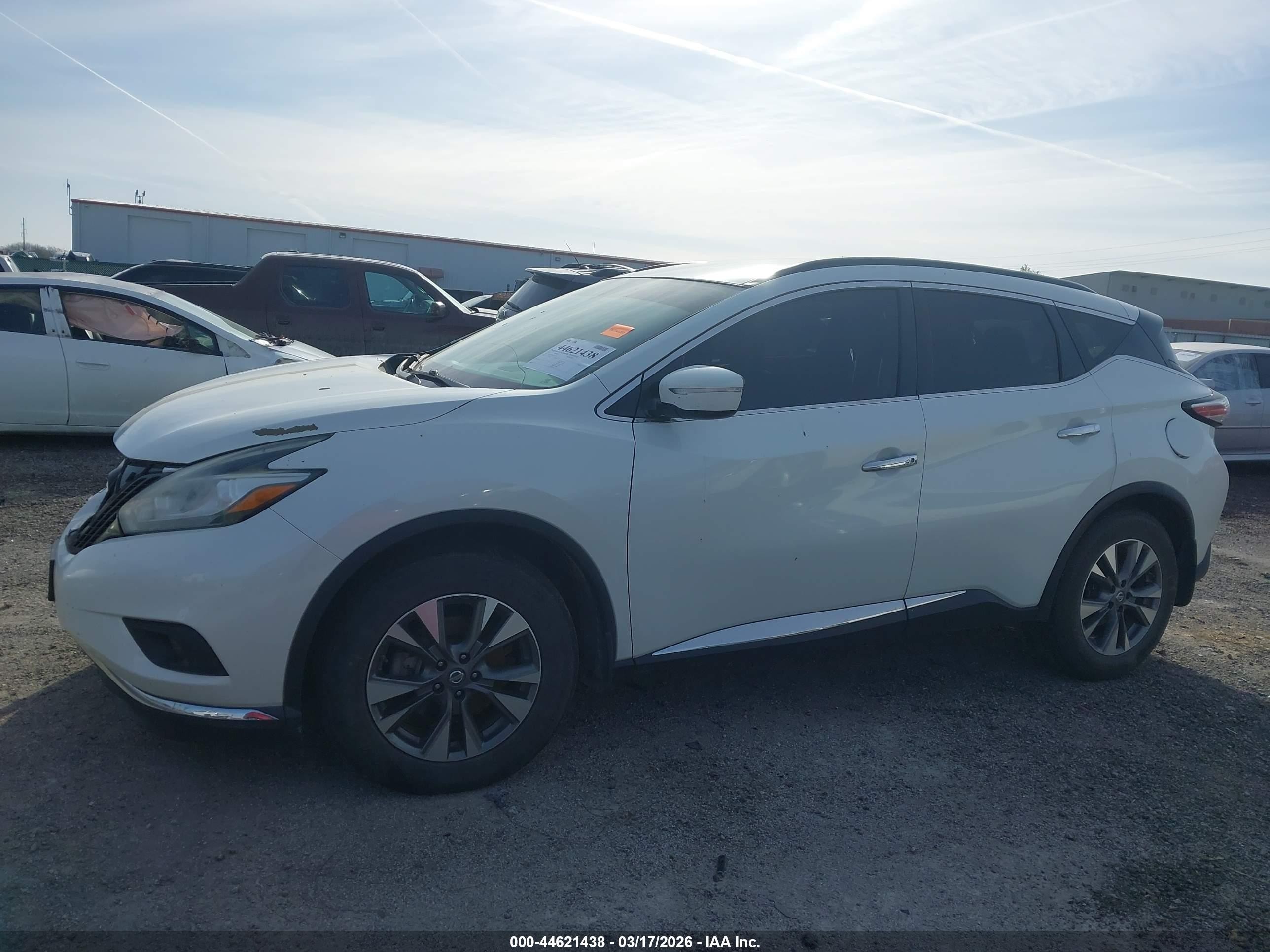 2015 Nissan Murano Sv White vin: 5N1AZ2MH8FN277377