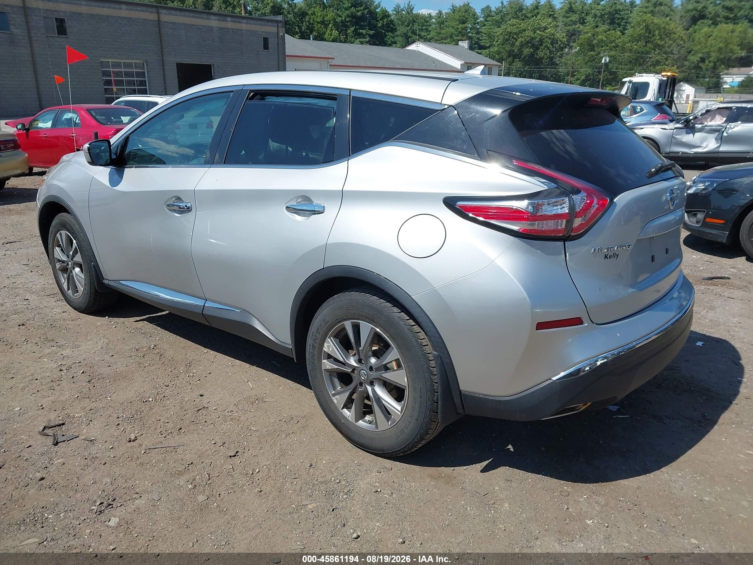 2015 Nissan Murano S Silver vin: 5N1AZ2MH8FN281879