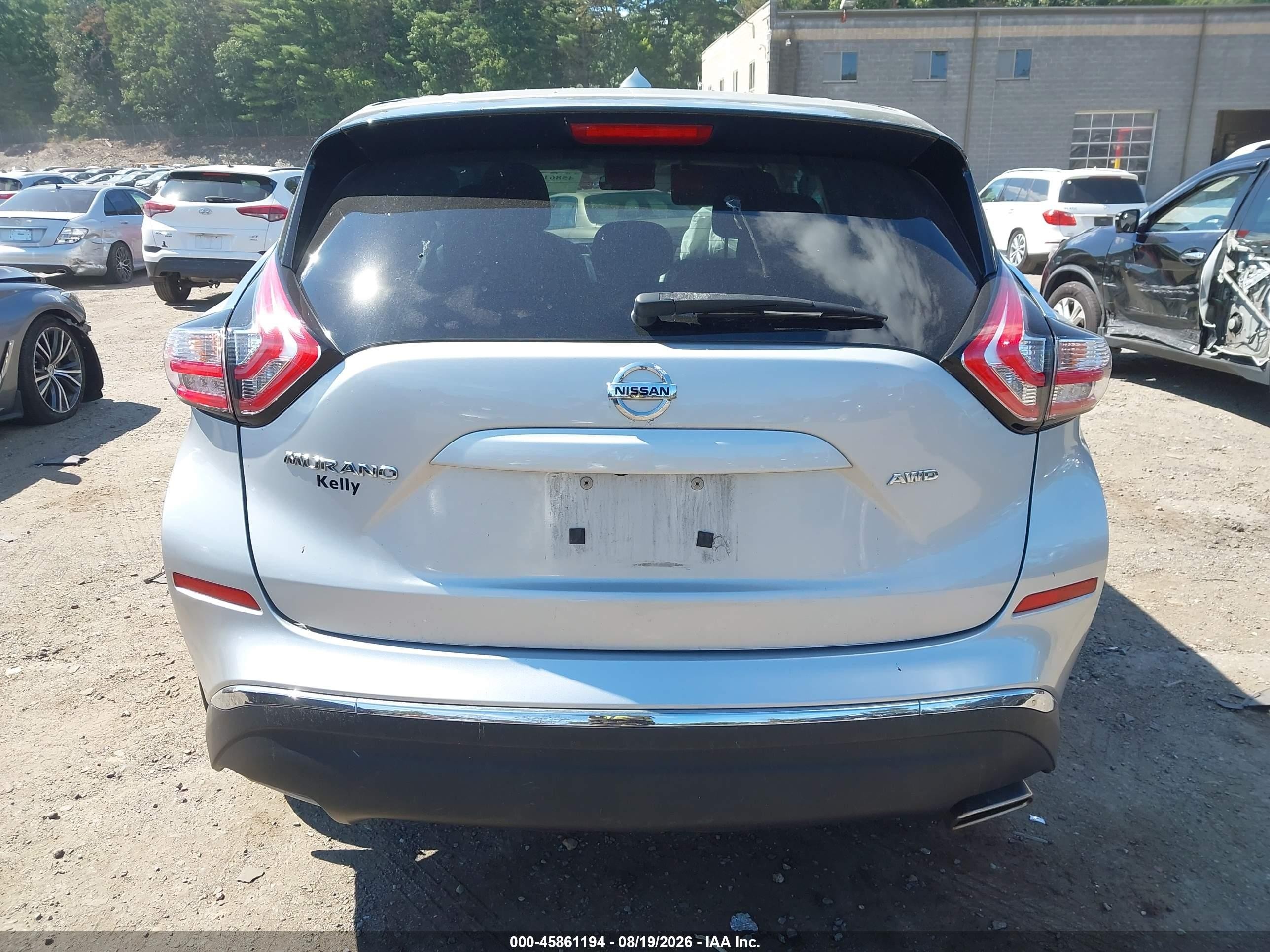 2015 Nissan Murano S Silver vin: 5N1AZ2MH8FN281879