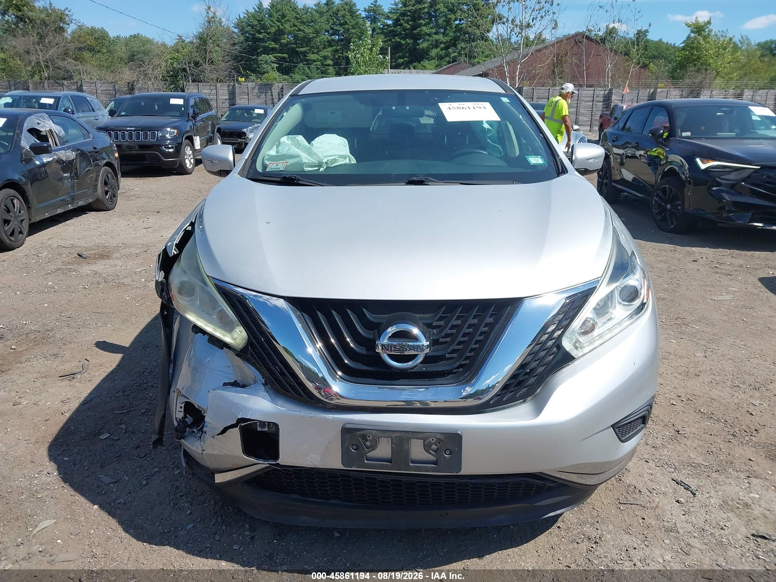 2015 Nissan Murano S Silver vin: 5N1AZ2MH8FN281879