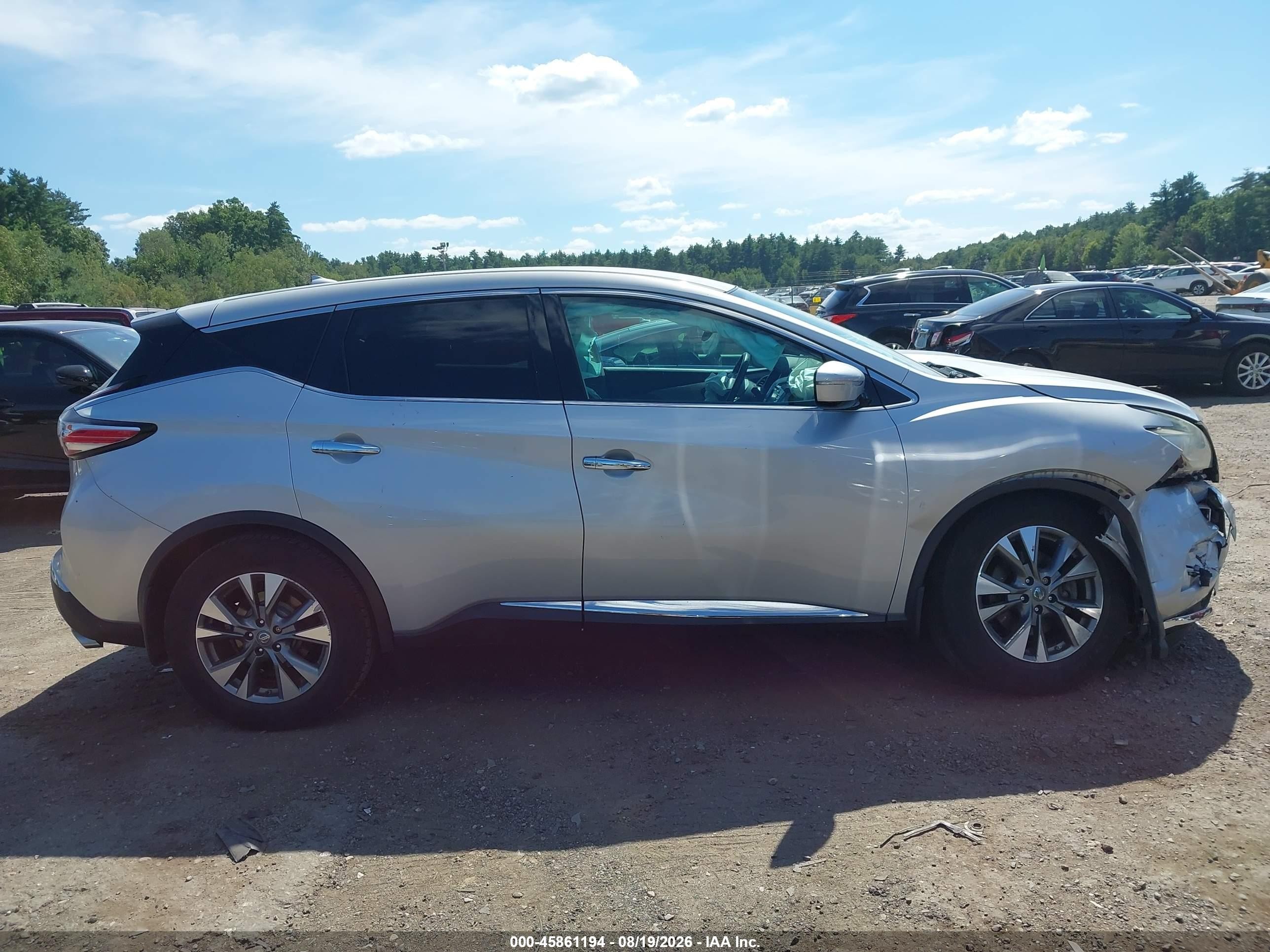 2015 Nissan Murano S Silver vin: 5N1AZ2MH8FN281879