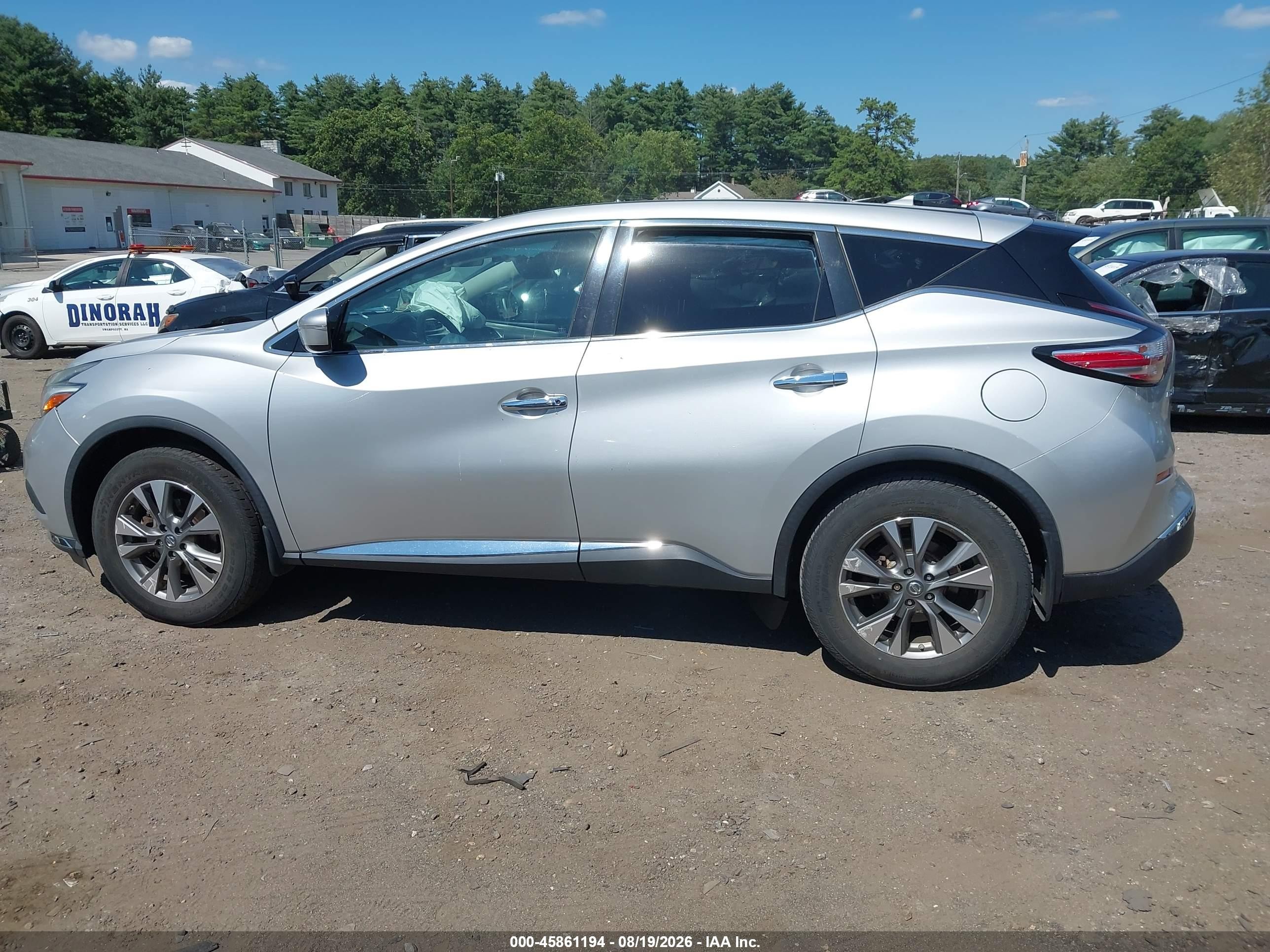 2015 Nissan Murano S Silver vin: 5N1AZ2MH8FN281879