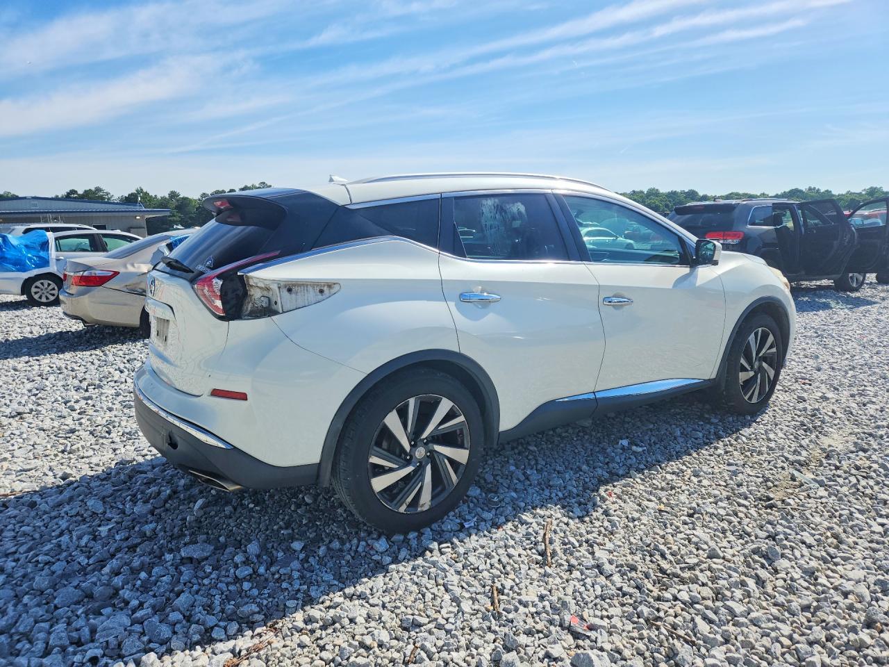 2015 Nissan Murano Platinum White vin: 5N1AZ2MH8FN283096