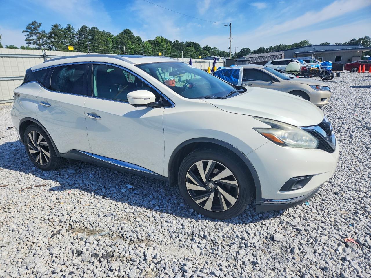 2015 Nissan Murano Platinum White vin: 5N1AZ2MH8FN283096
