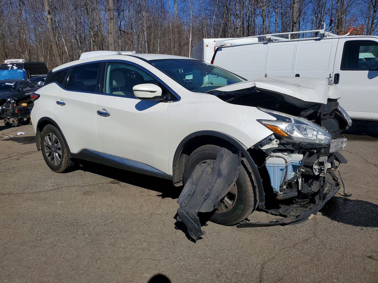 2015 Nissan Murano S White vin: 5N1AZ2MH8FN284166