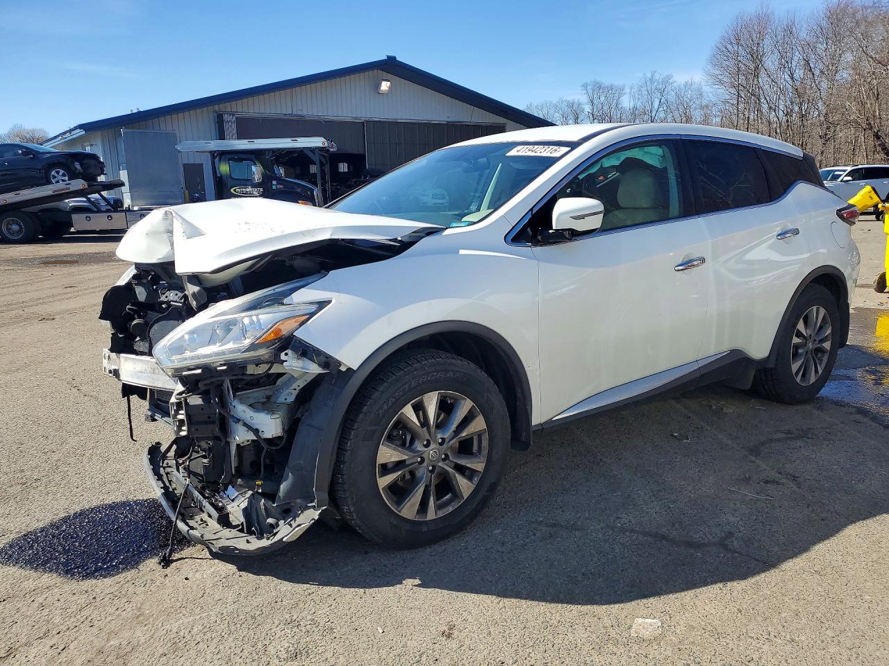 2015 Nissan Murano S White vin: 5N1AZ2MH8FN284166