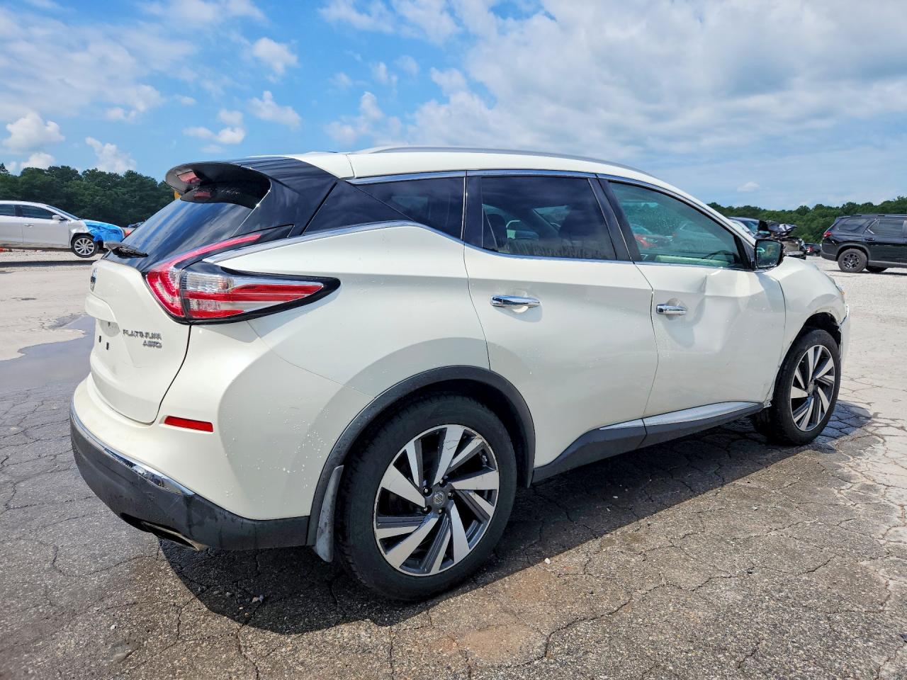 2015 Nissan Murano Platinum White vin: 5N1AZ2MH8FN284250