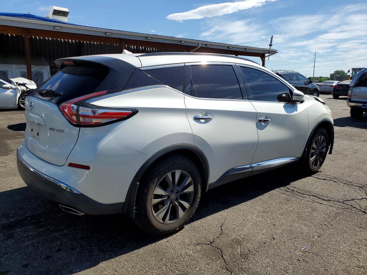 2015 Nissan Murano Sv White vin: 5N1AZ2MH8FN288895