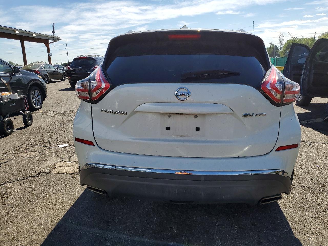 2015 Nissan Murano Sv White vin: 5N1AZ2MH8FN288895