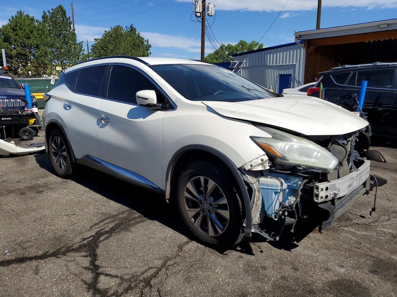 2015 Nissan Murano Sv White vin: 5N1AZ2MH8FN288895
