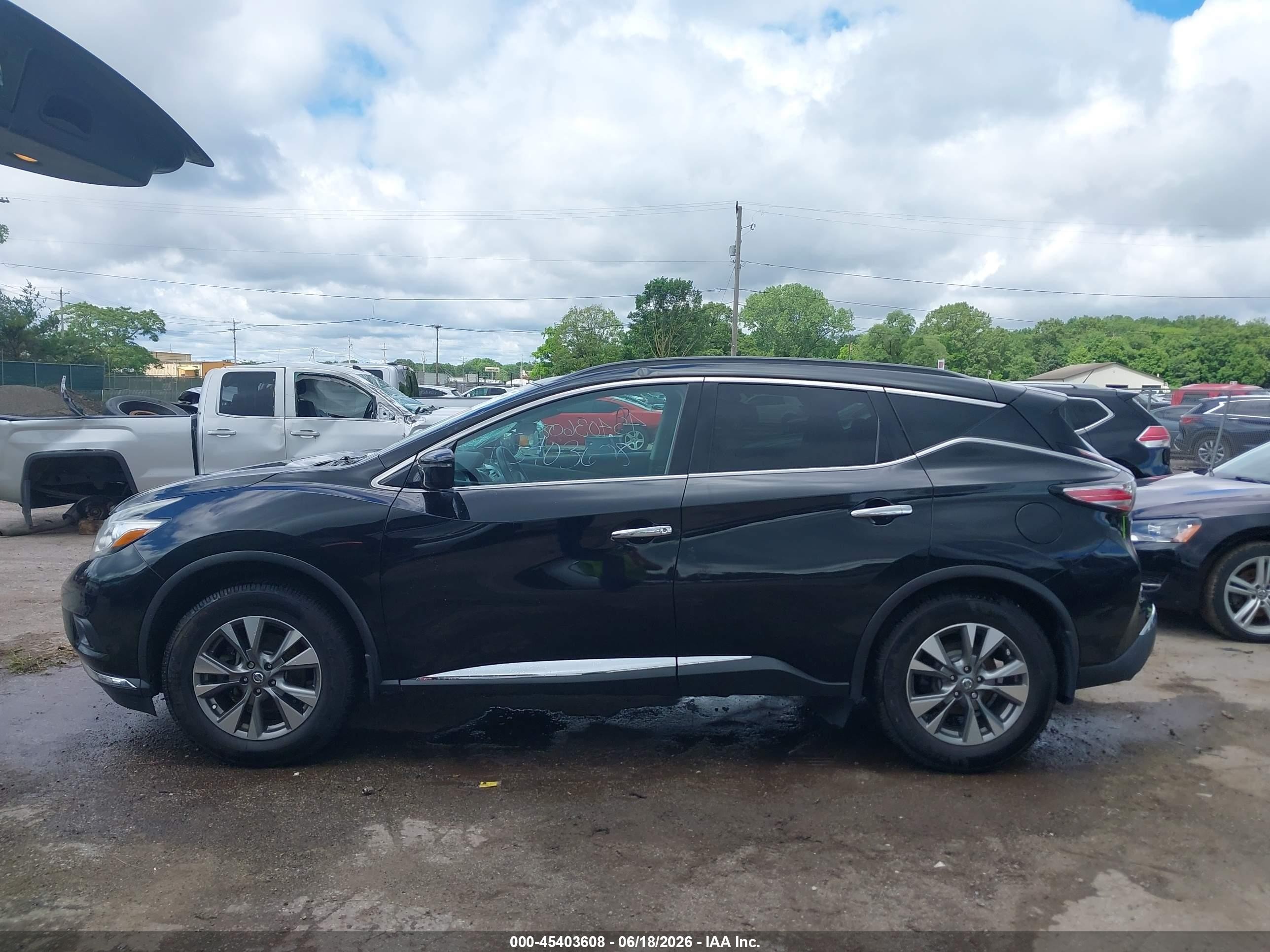 2015 Nissan Murano Sv Black vin: 5N1AZ2MH8FN290548