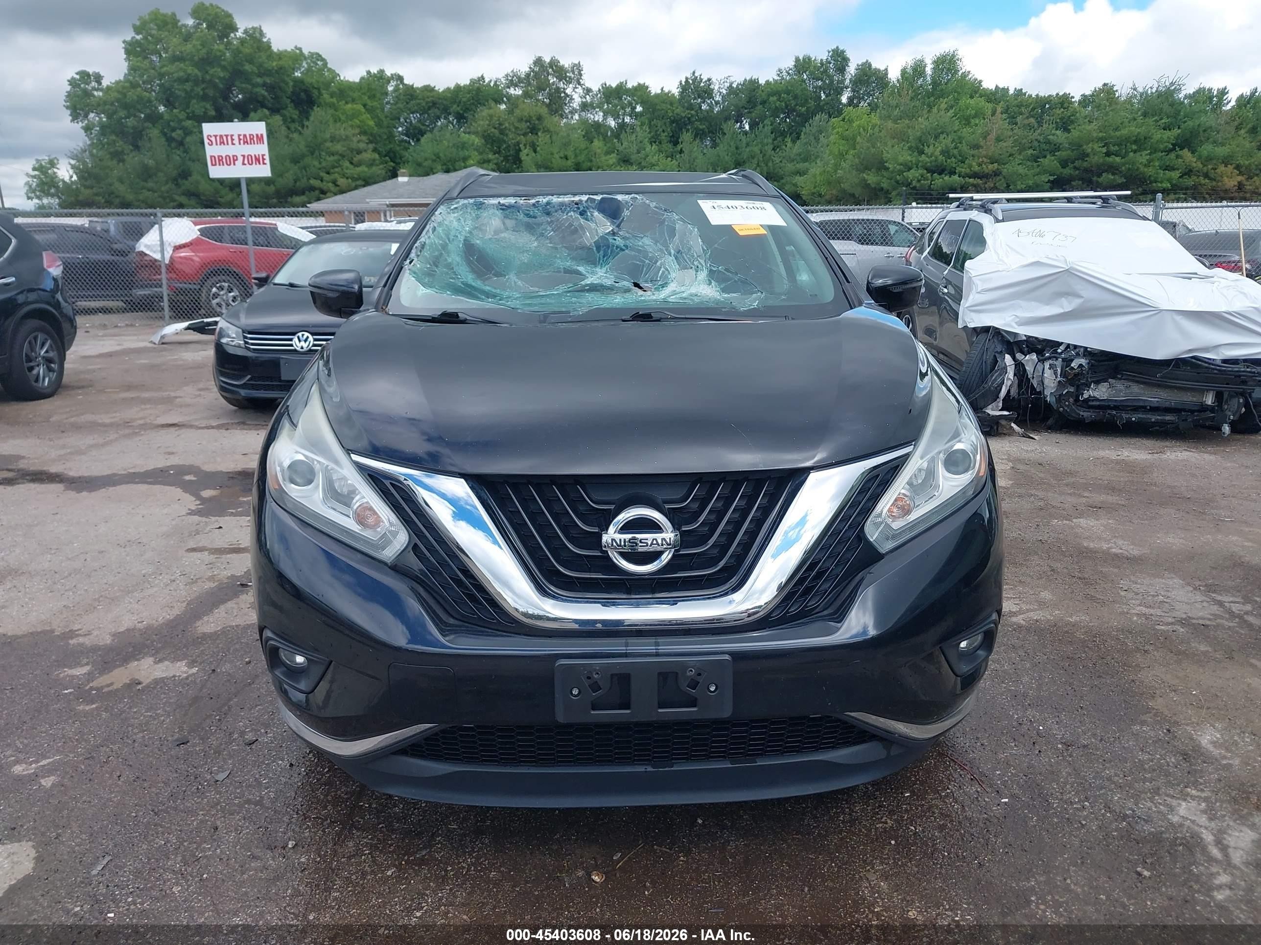 2015 Nissan Murano Sv Black vin: 5N1AZ2MH8FN290548