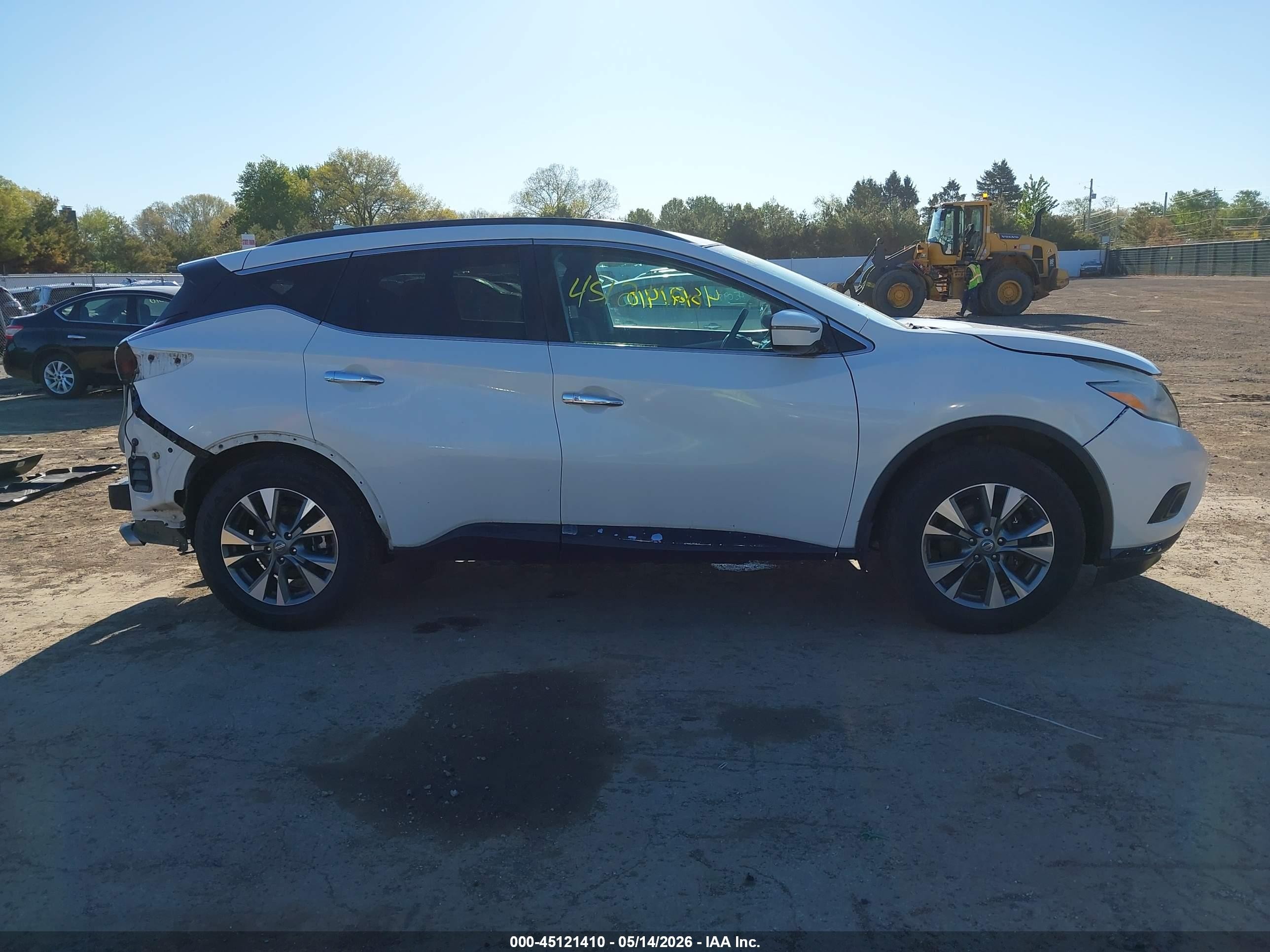2016 Nissan Murano Sv White vin: 5N1AZ2MH8GN160822