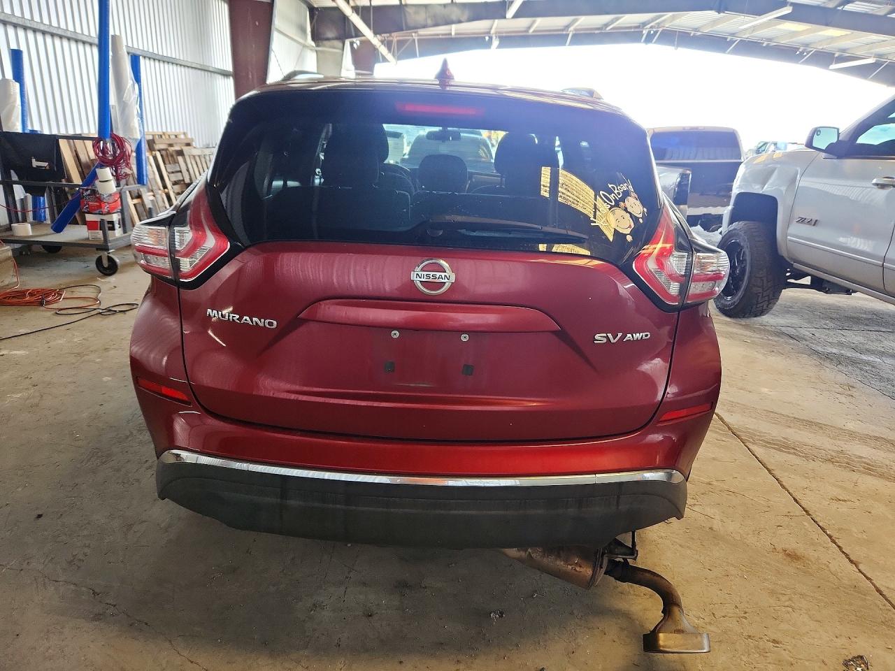 2017 Nissan Murano Sv Бордовый vin: 5N1AZ2MH8HN158845
