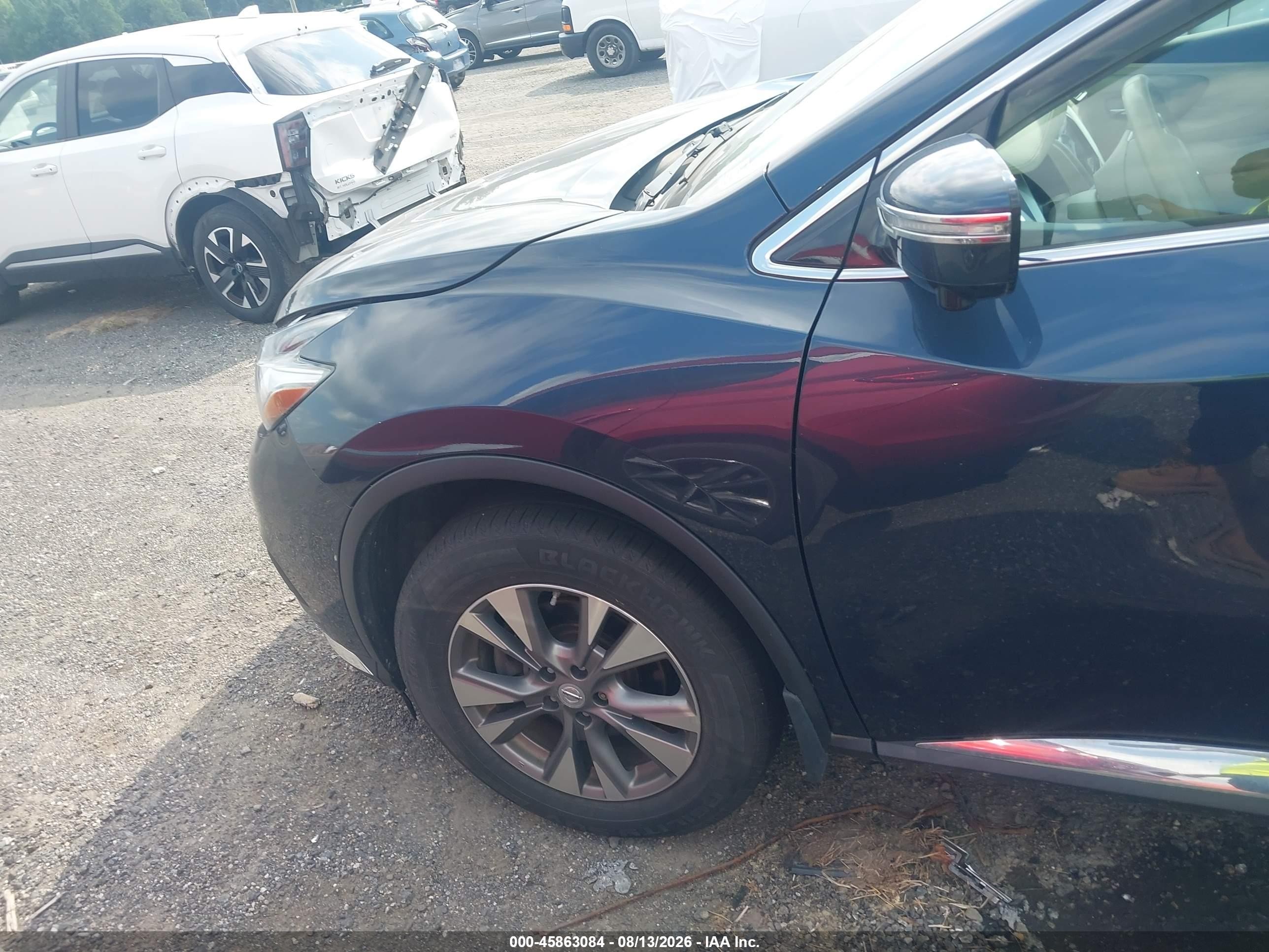 2015 Nissan Murano Sl Синий vin: 5N1AZ2MH9FN216698