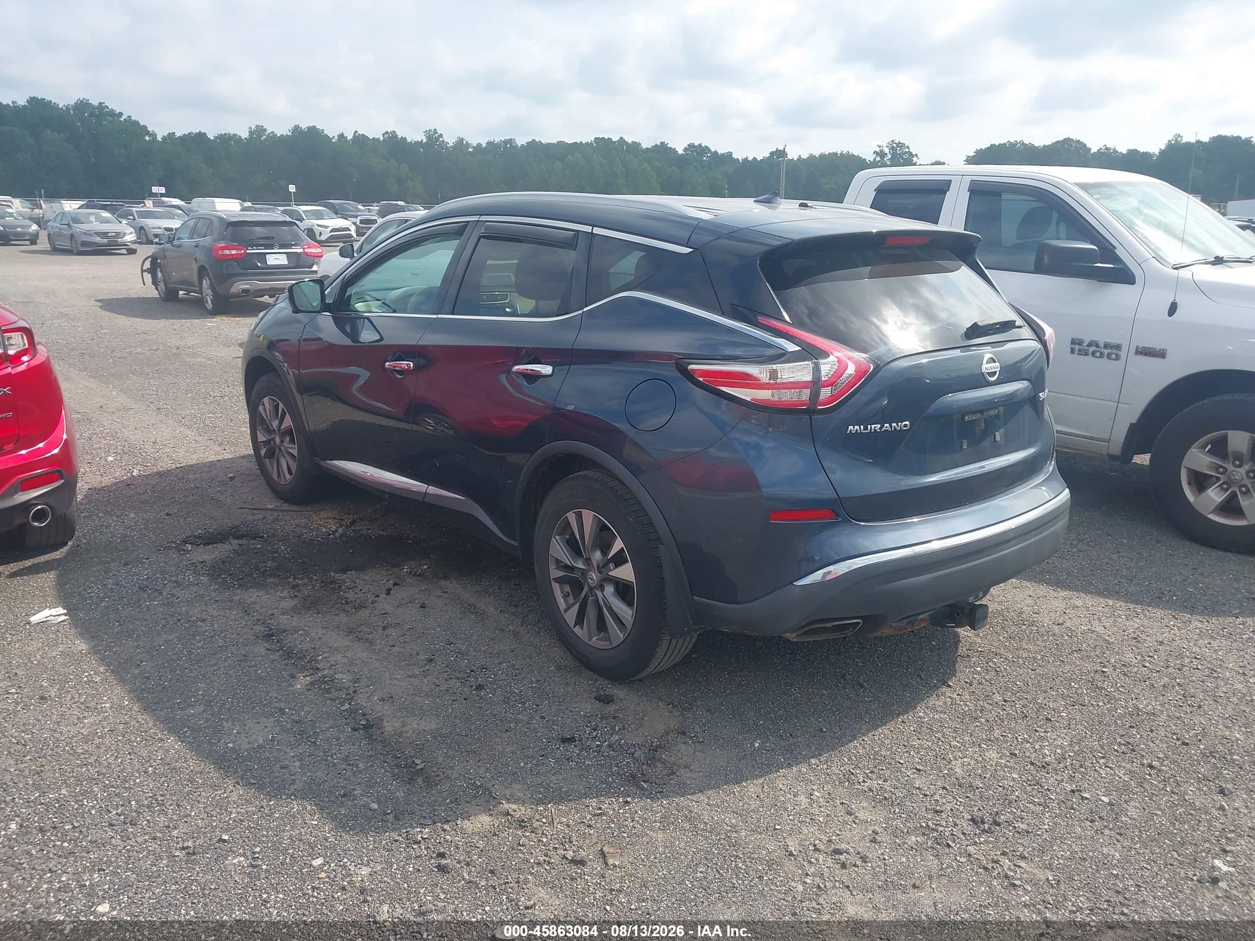 2015 Nissan Murano Sl Синий vin: 5N1AZ2MH9FN216698