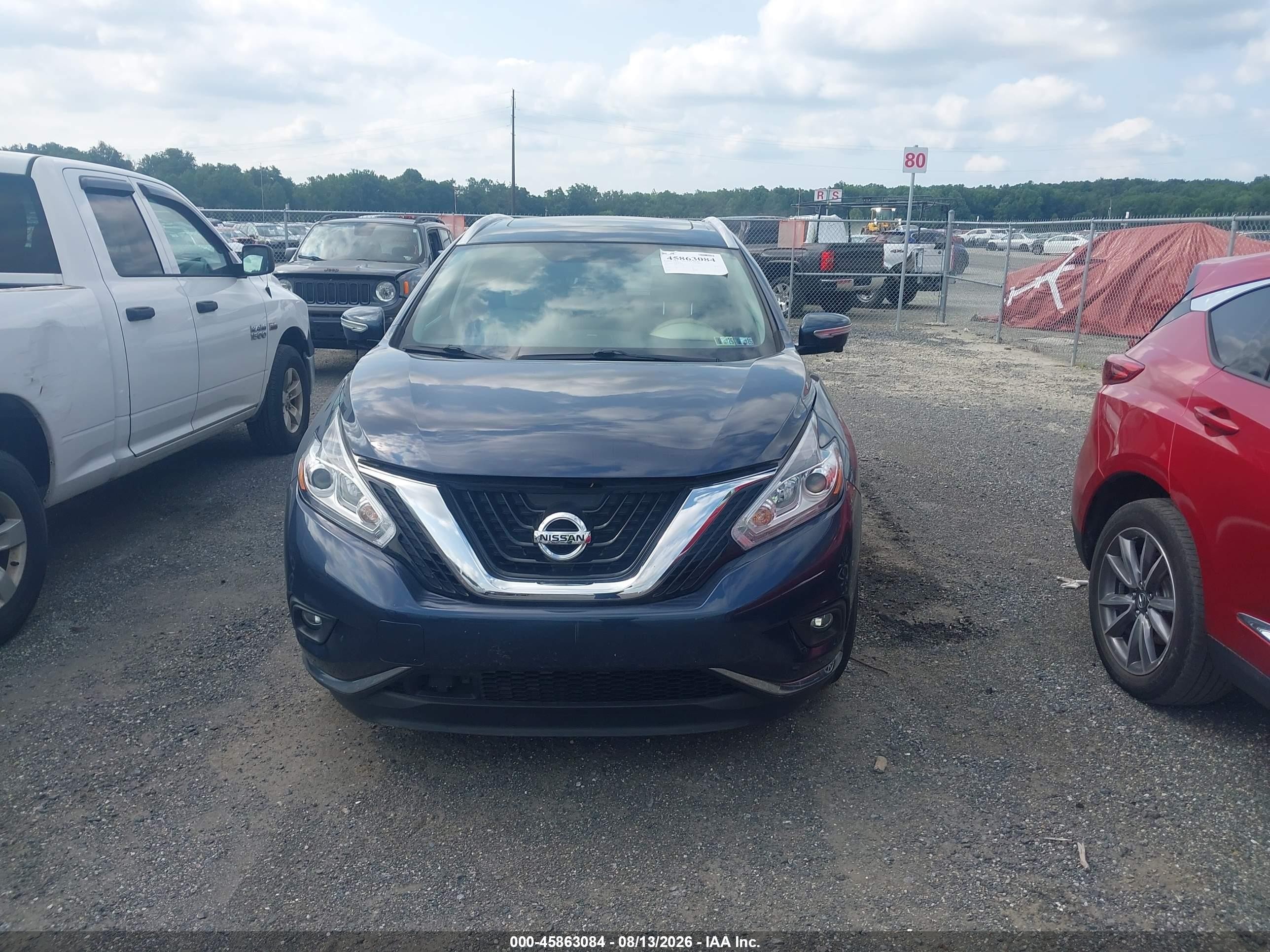 2015 Nissan Murano Sl Синий vin: 5N1AZ2MH9FN216698