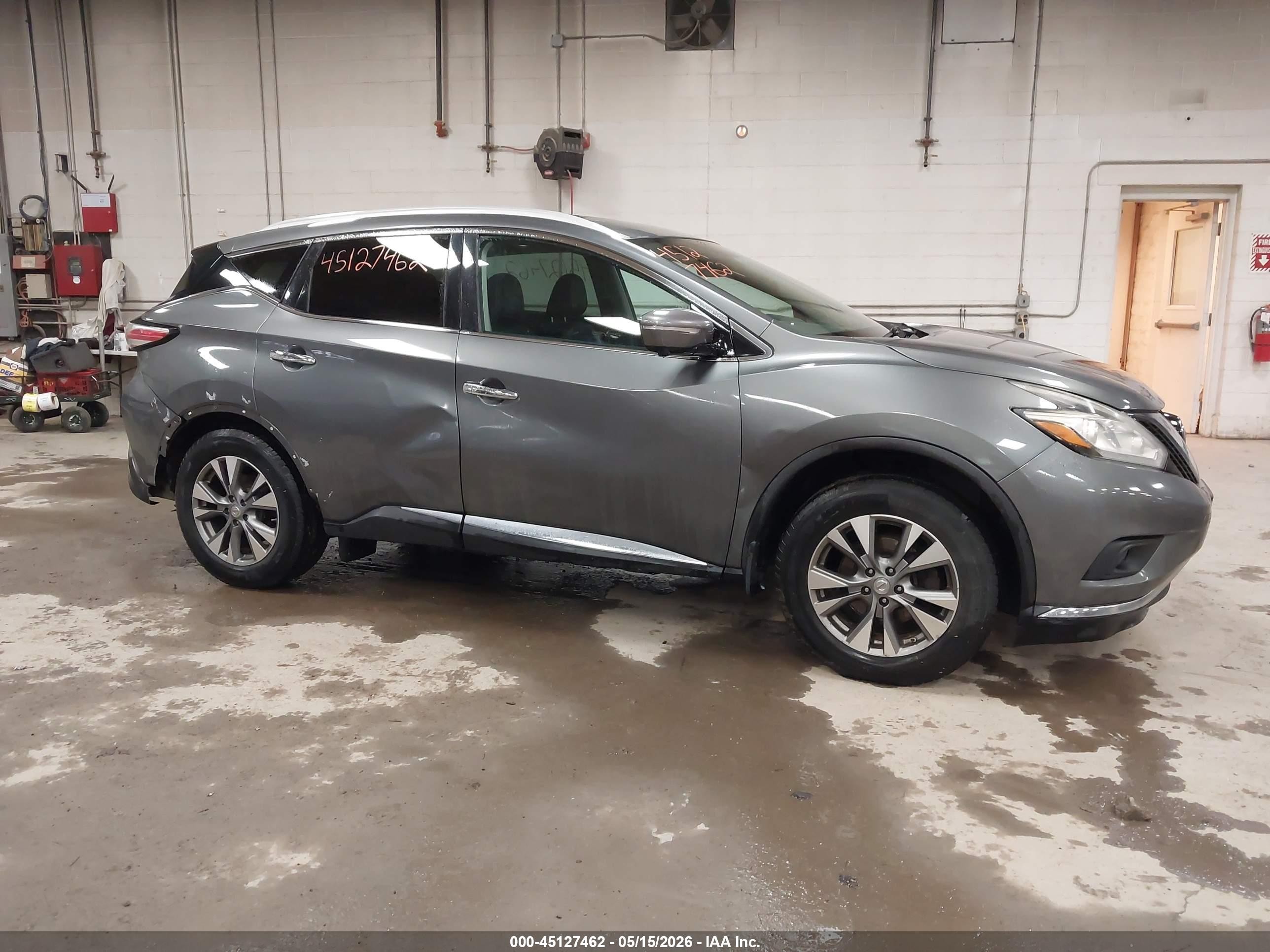 2015 Nissan Murano Sl Gray vin: 5N1AZ2MH9FN217463