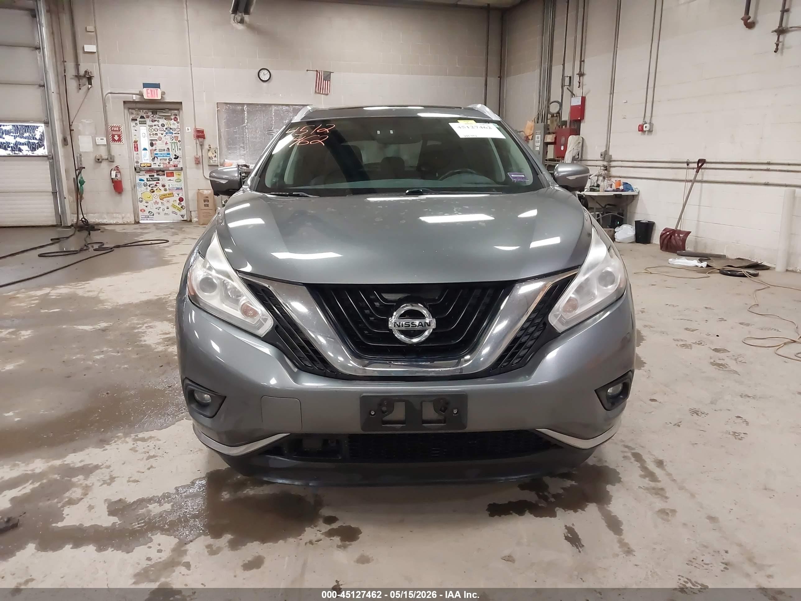 2015 Nissan Murano Sl Gray vin: 5N1AZ2MH9FN217463