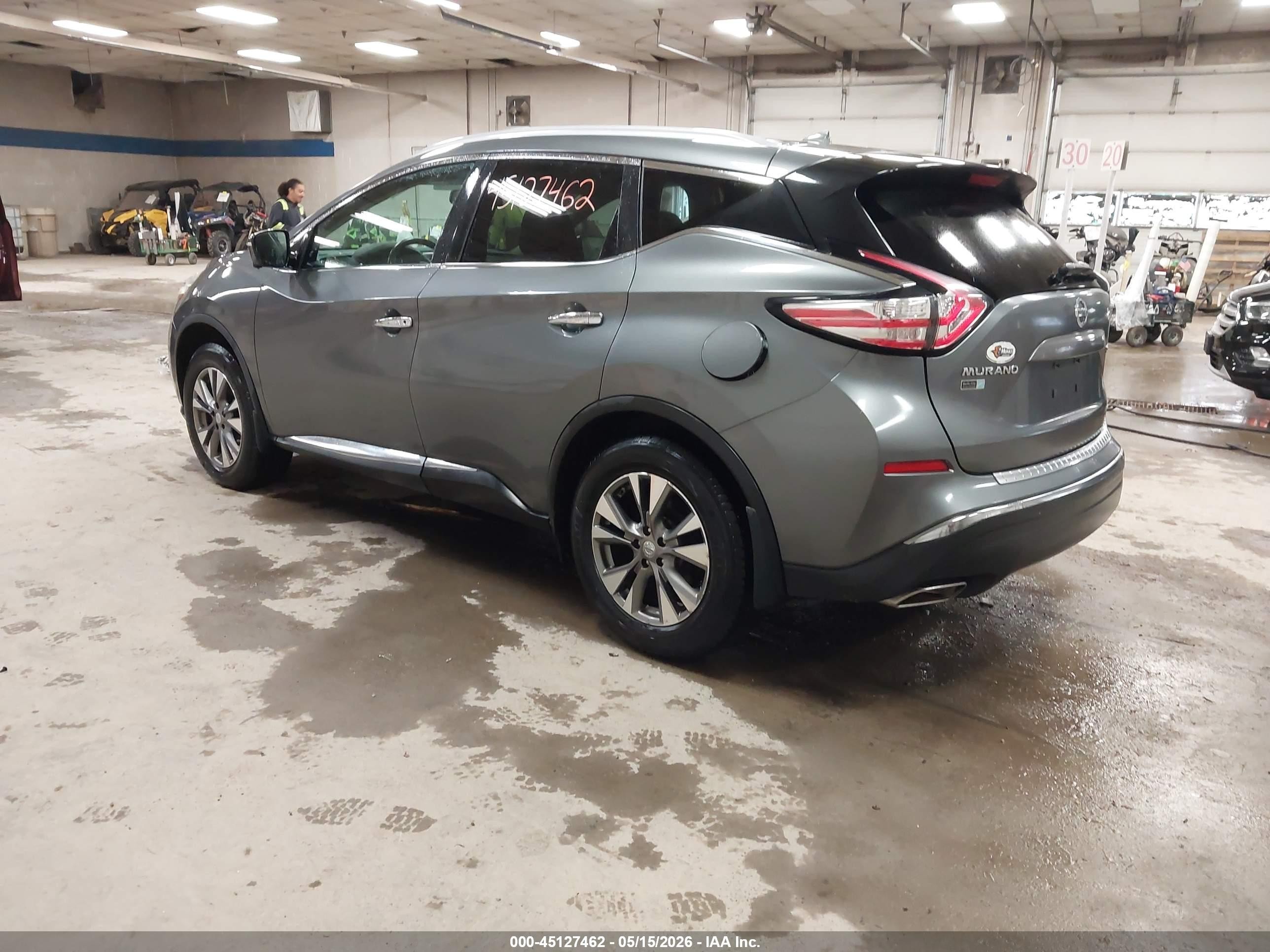 2015 Nissan Murano Sl Gray vin: 5N1AZ2MH9FN217463