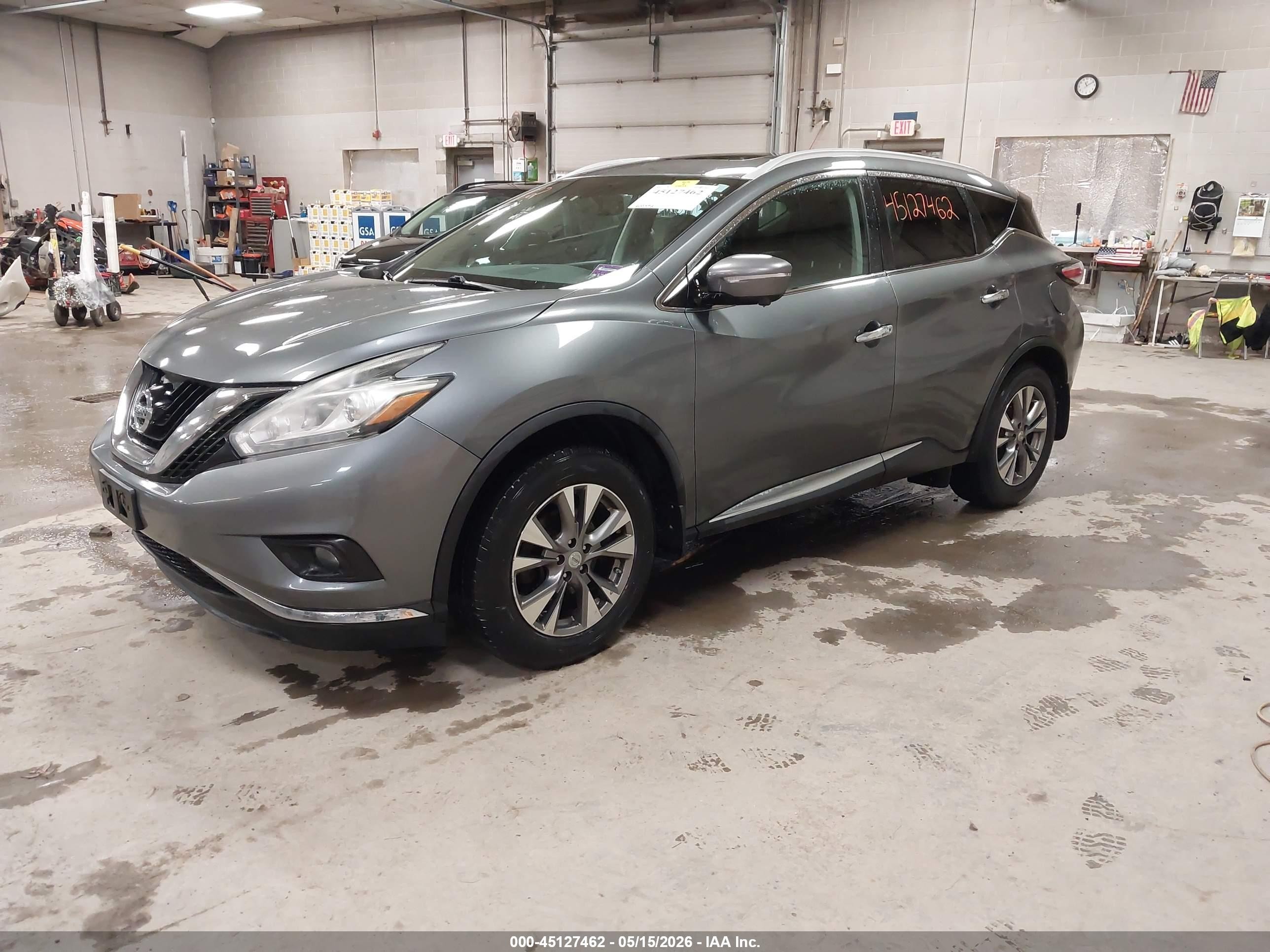 2015 Nissan Murano Sl Gray vin: 5N1AZ2MH9FN217463
