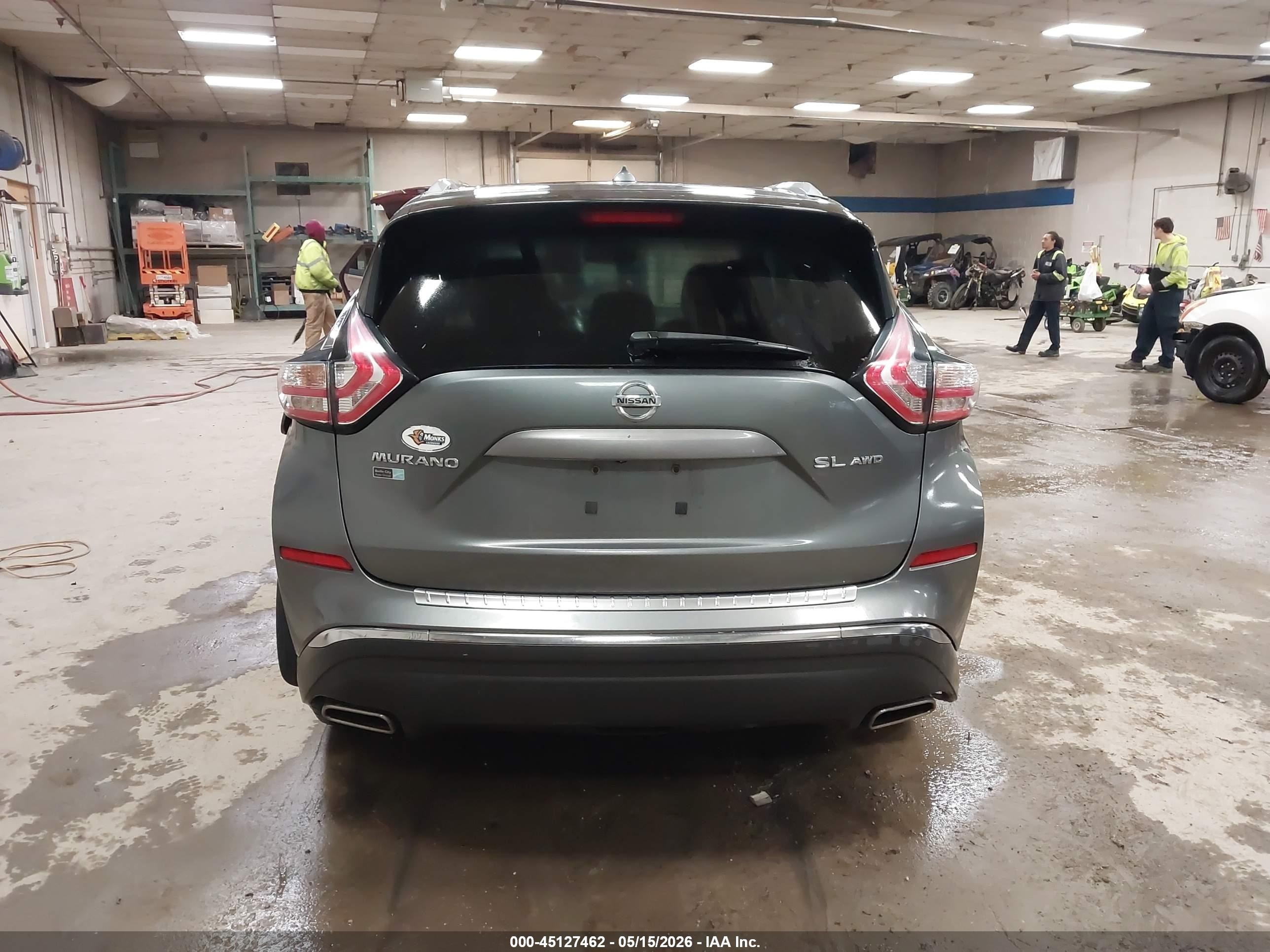 2015 Nissan Murano Sl Gray vin: 5N1AZ2MH9FN217463