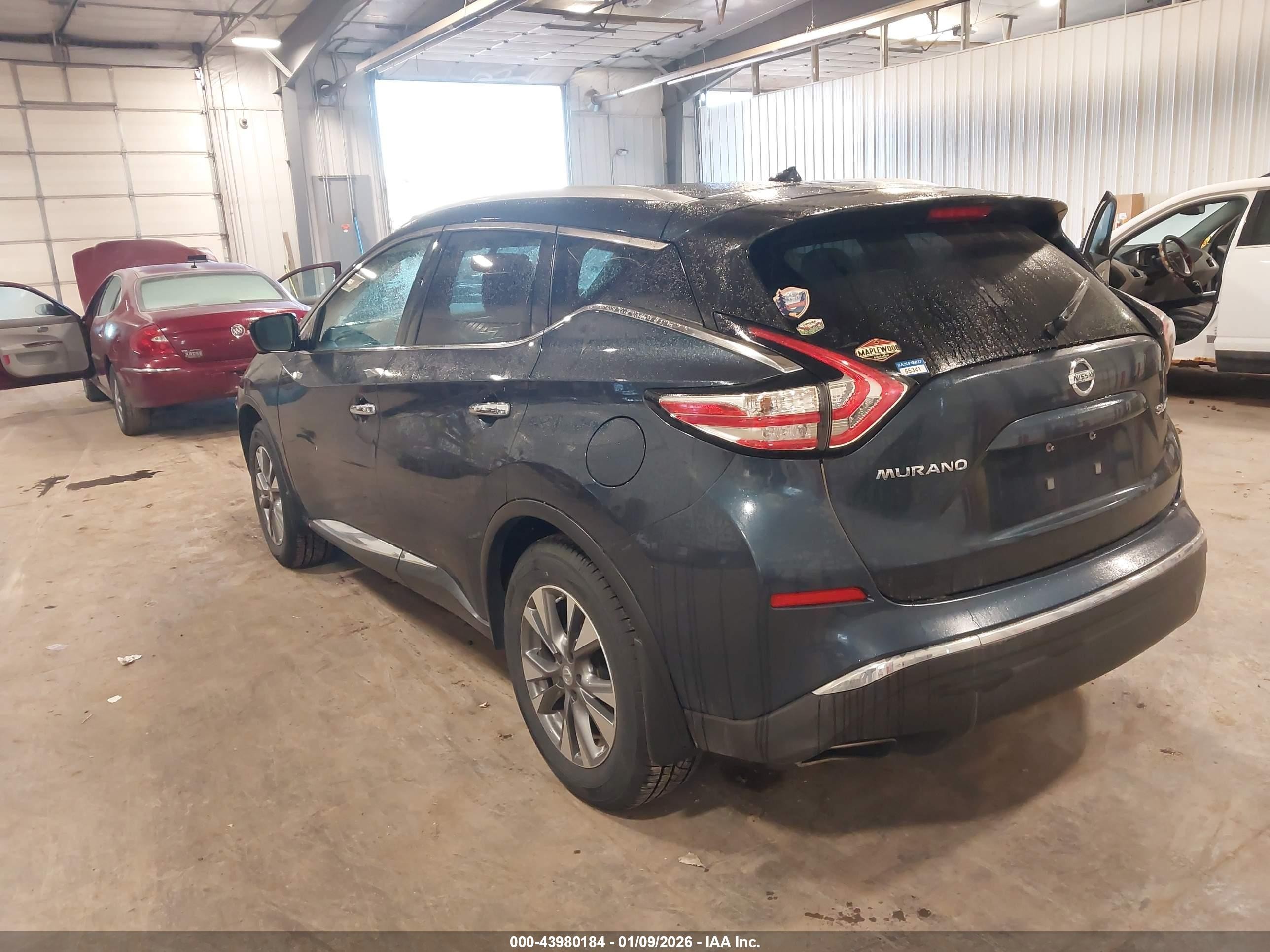 2015 Nissan Murano Sl Blue vin: 5N1AZ2MH9FN219231