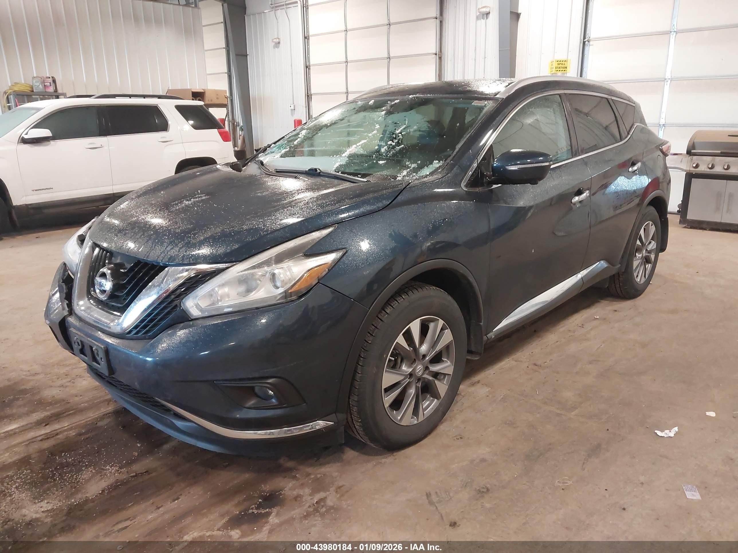 2015 Nissan Murano Sl Blue vin: 5N1AZ2MH9FN219231