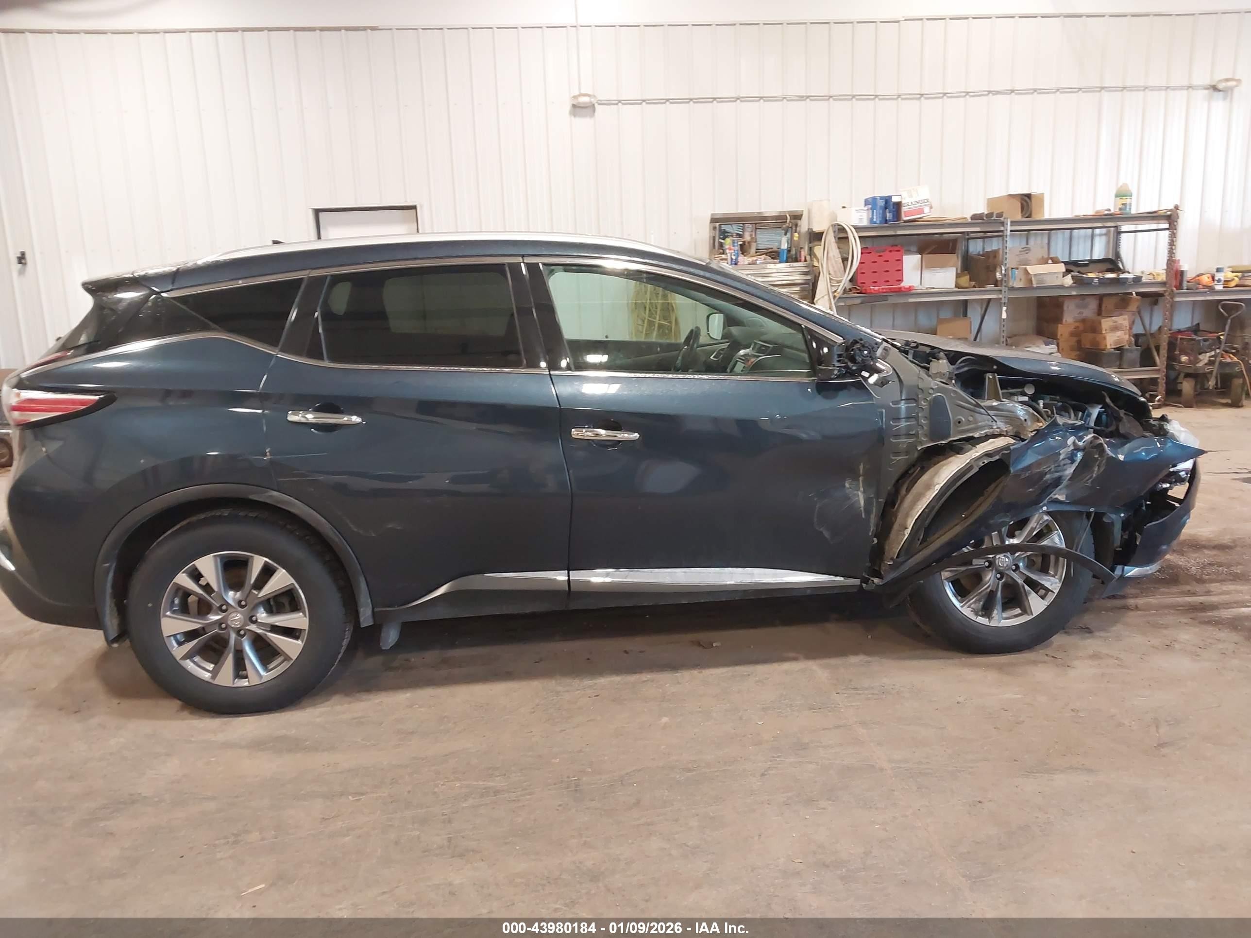 2015 Nissan Murano Sl Blue vin: 5N1AZ2MH9FN219231