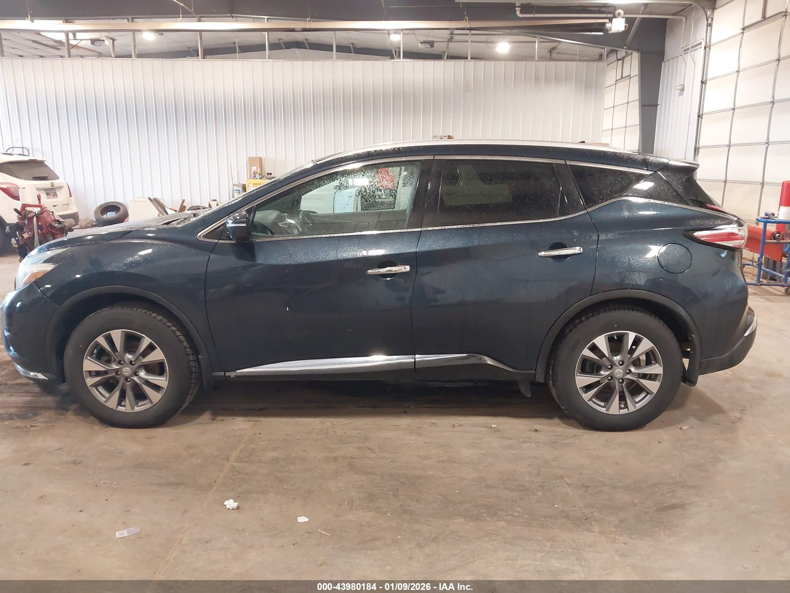 2015 Nissan Murano Sl Blue vin: 5N1AZ2MH9FN219231
