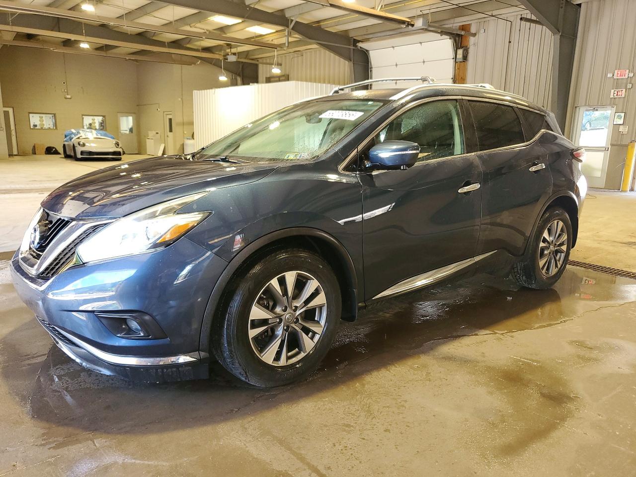 2015 Nissan Murano Sl Blue vin: 5N1AZ2MH9FN221108