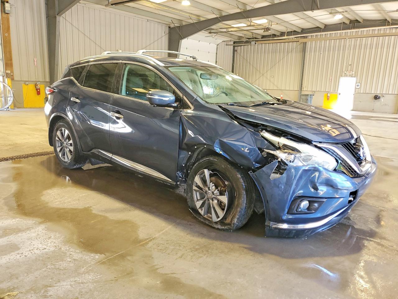2015 Nissan Murano Sl Blue vin: 5N1AZ2MH9FN221108