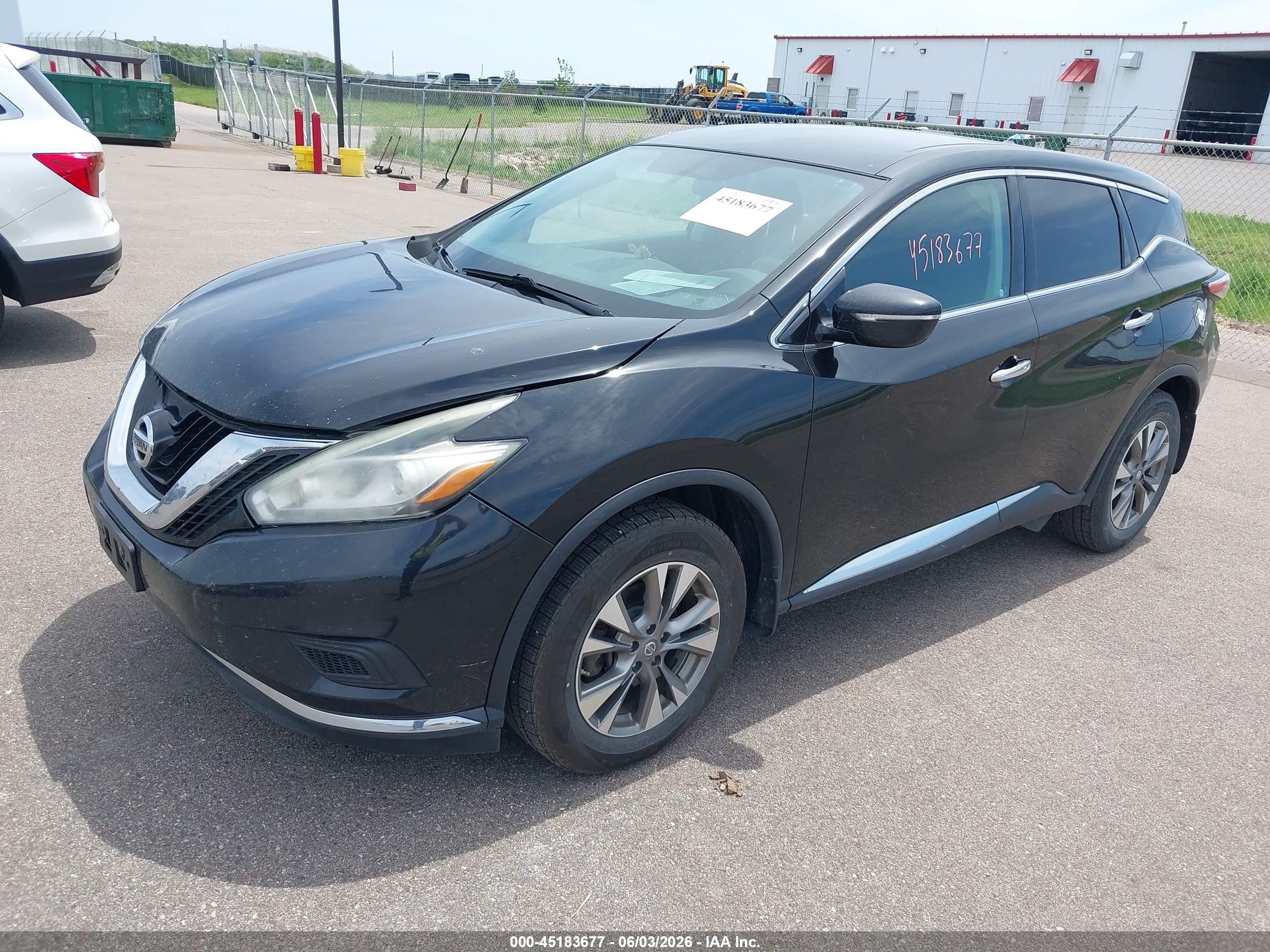 2015 Nissan Murano S Black vin: 5N1AZ2MH9FN226454