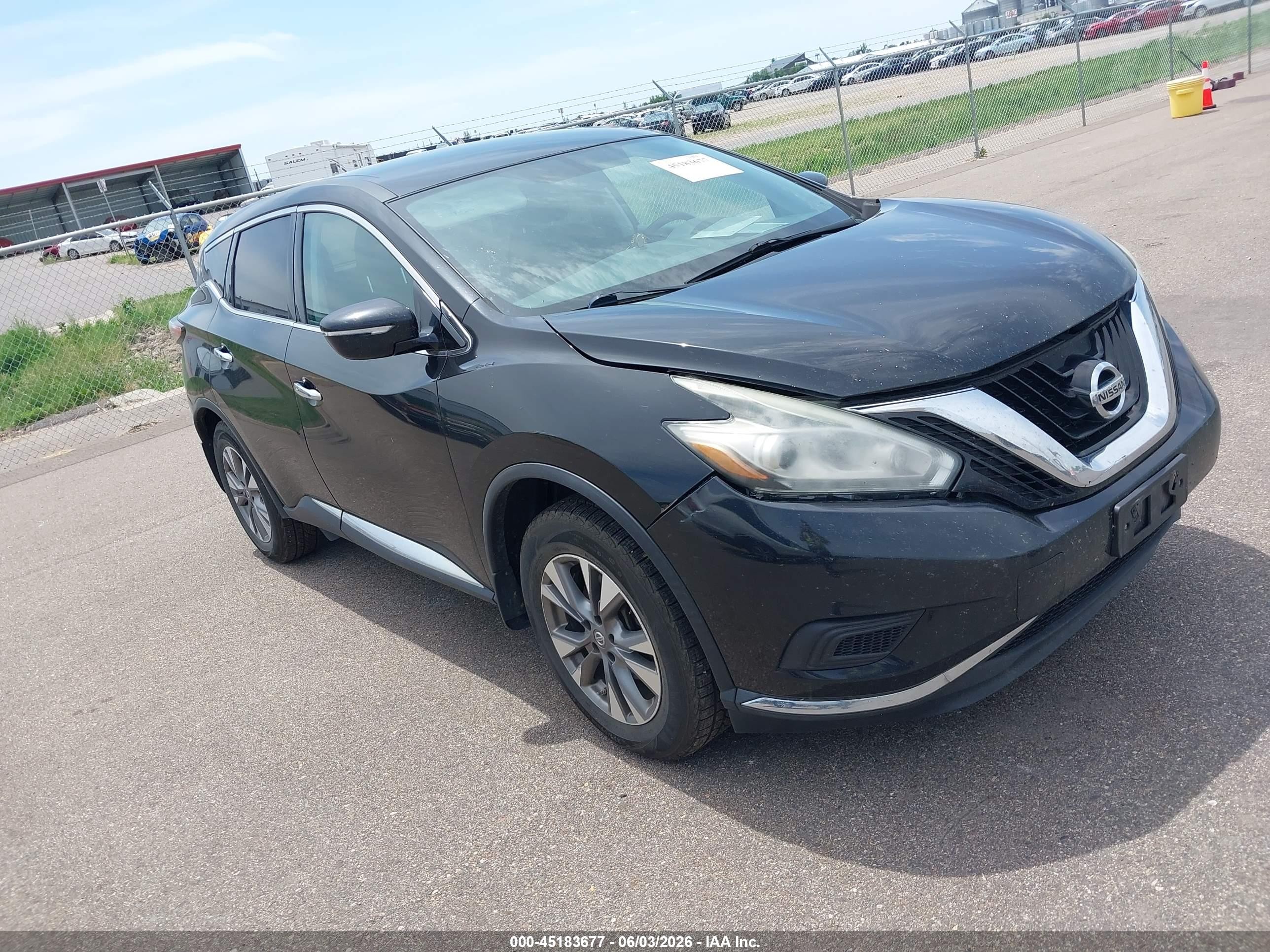 2015 Nissan Murano S Black vin: 5N1AZ2MH9FN226454