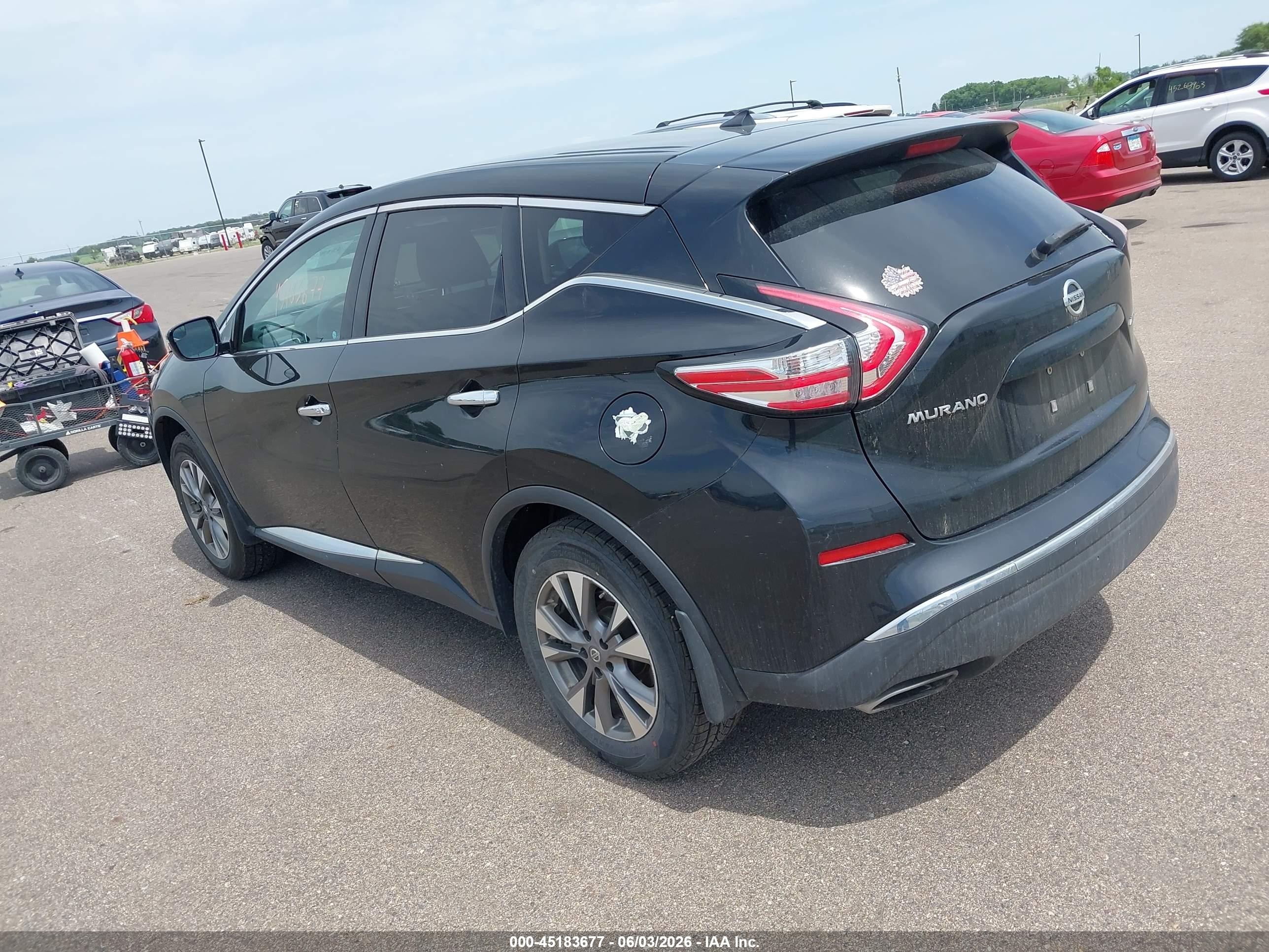 2015 Nissan Murano S Black vin: 5N1AZ2MH9FN226454