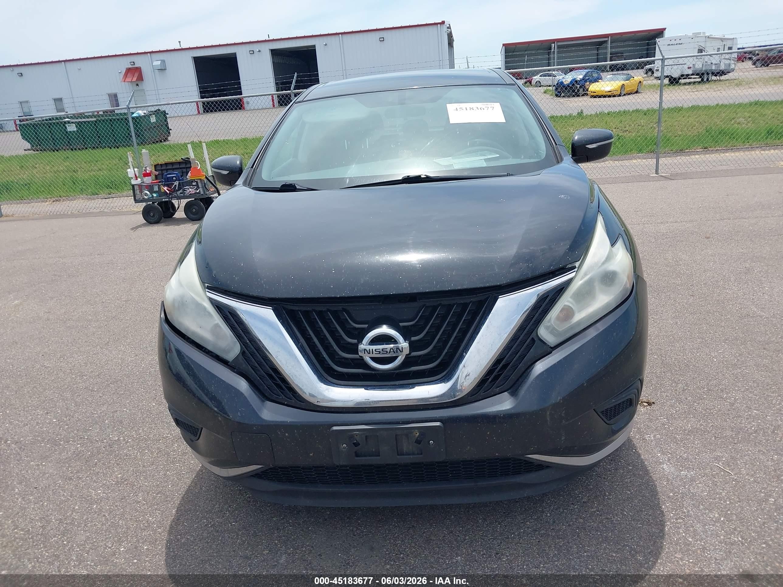 2015 Nissan Murano S Black vin: 5N1AZ2MH9FN226454